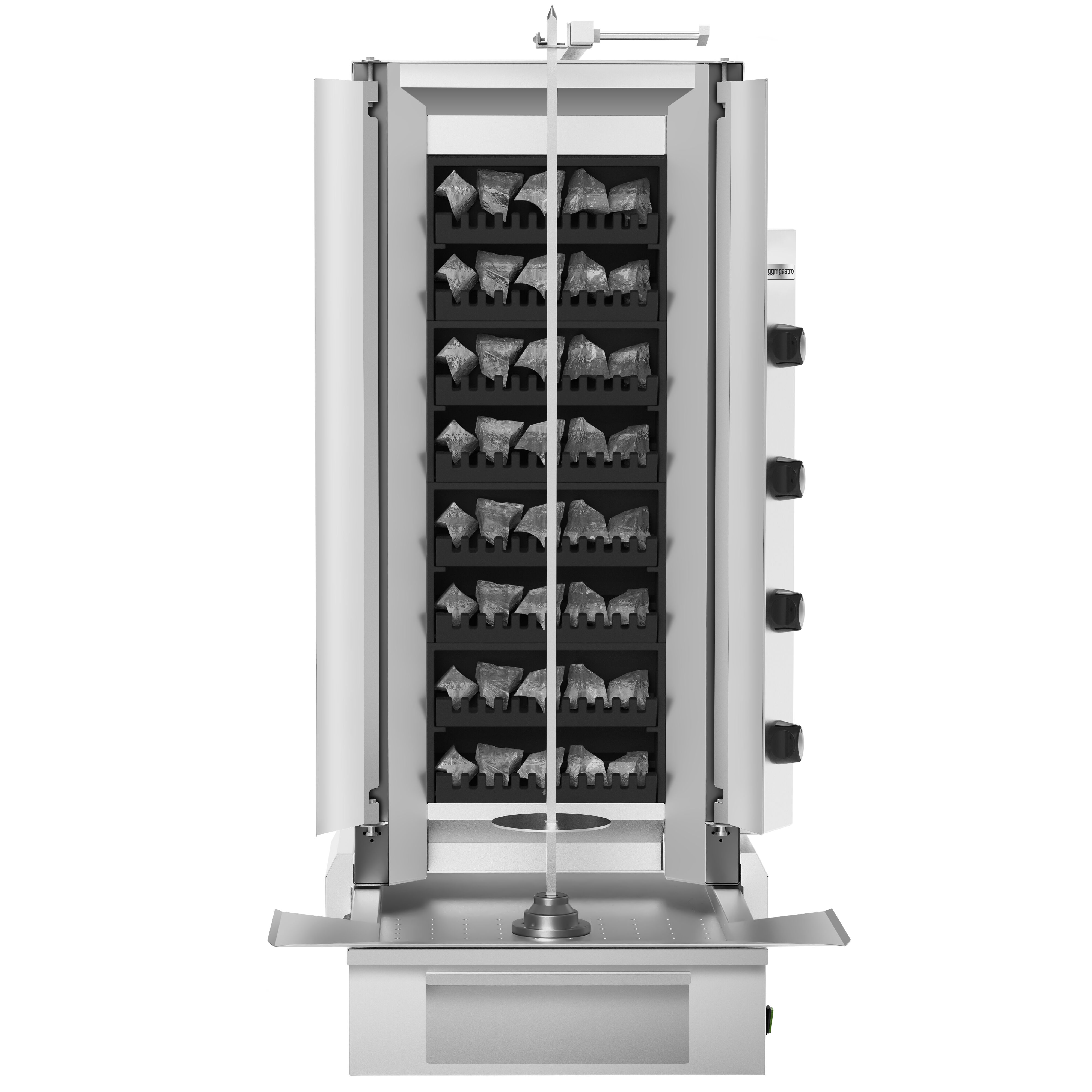 Gas Doner Kebab Grill (Shawarma/Gyros) - 4 Burner - 20kW - incl. 2 splash guards