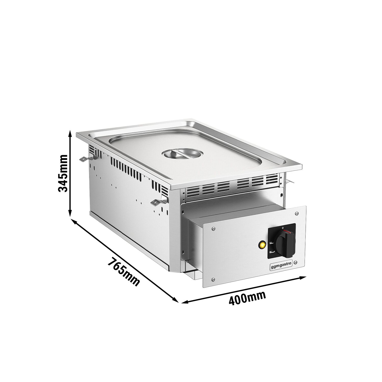 Bain-marie électrique encastrable - 1,5 kW - 1x GN 1/1