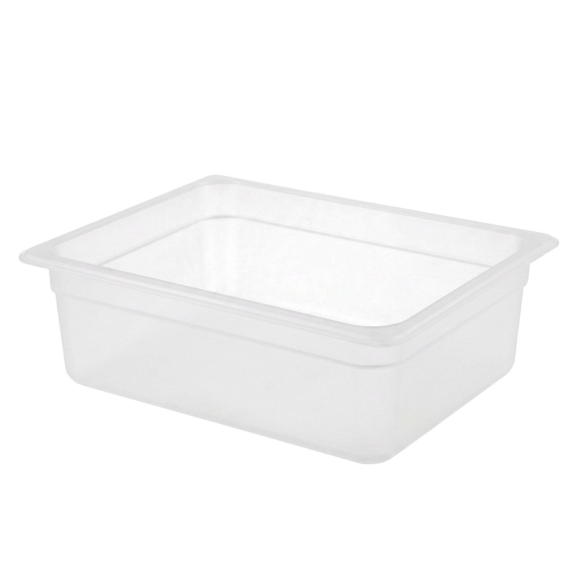 (12 pièces) Bac en Polypropylène - GN 1/2 - Translucide - 8,9 L - Hauteur : 150 mm