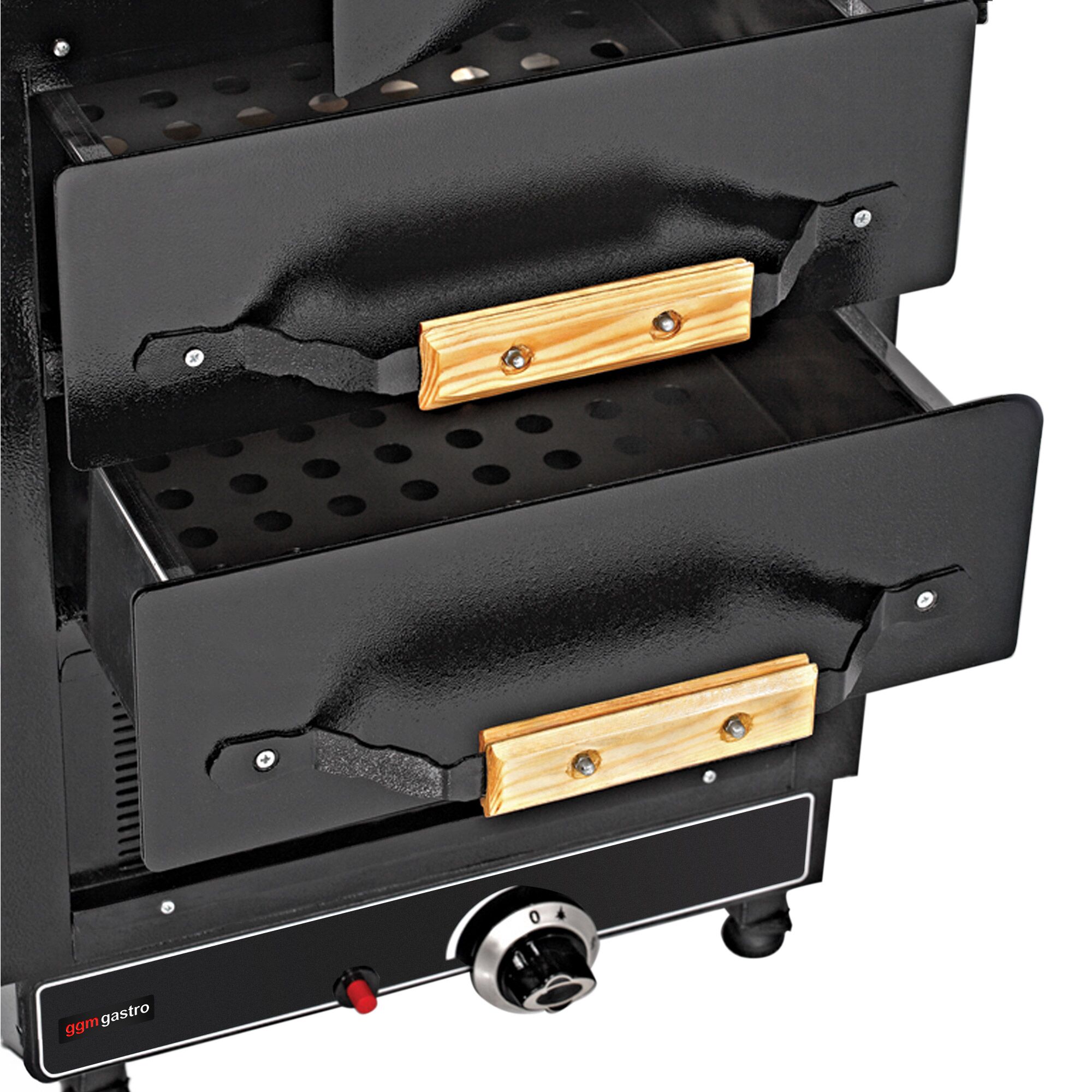 Commercial Gas Jacket Potato Oven - Manual Controls - 4.9kW - 500x950x700mm - with 2 drawers