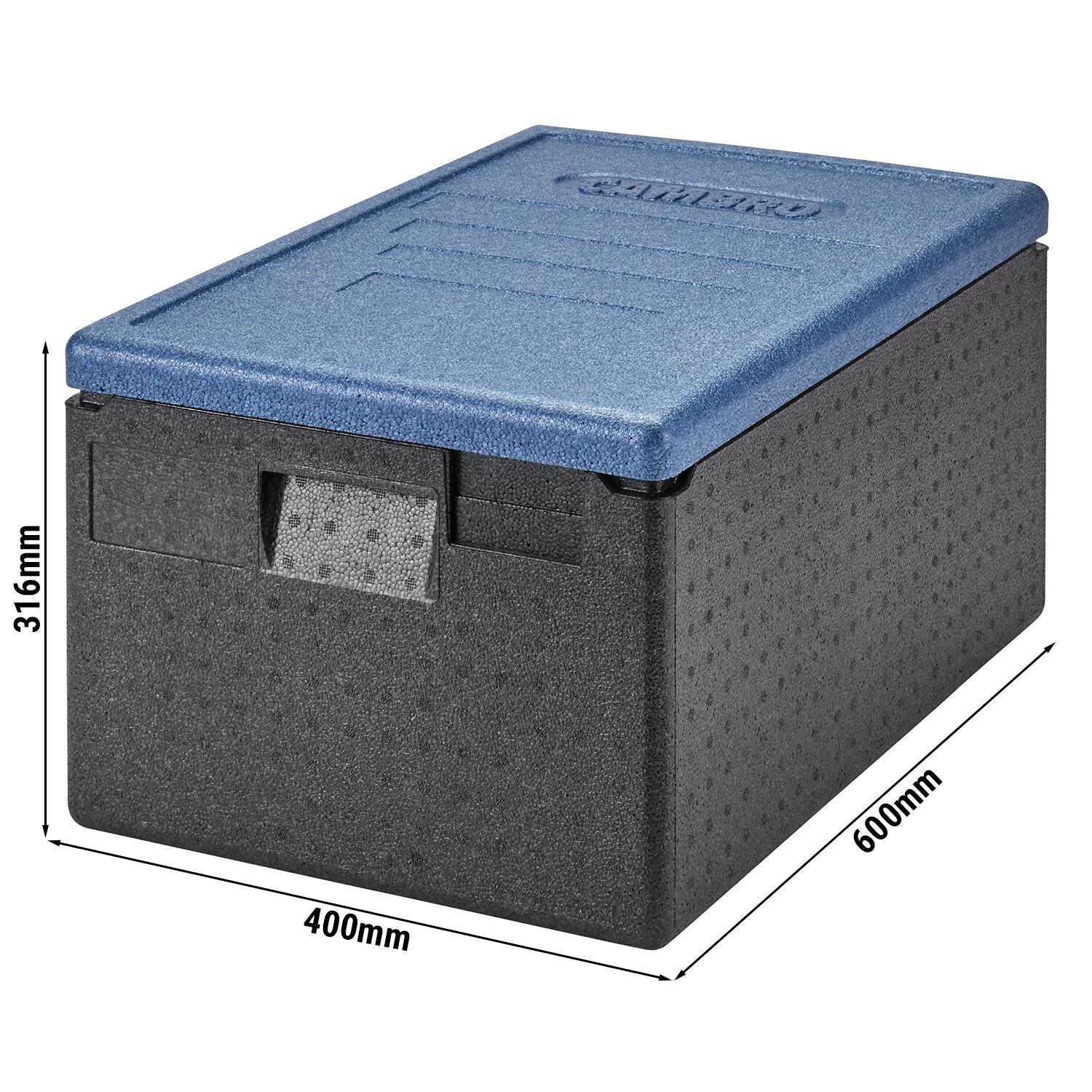 CAMBRO | CAM GOBOX® - Toploader - GN 1/1 - Svart - Lock isblått