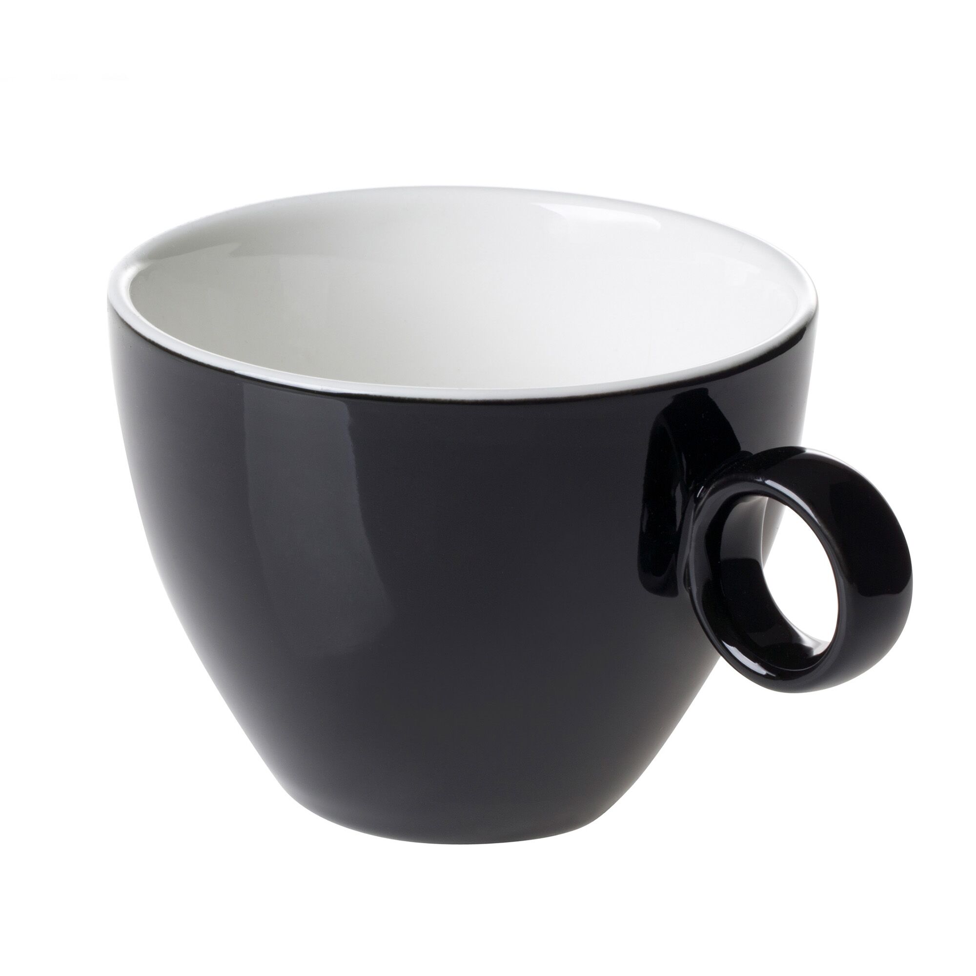 (6 pièces) BART COLOUR CAFE – Tasse à cappuccino – 230 ml – Noir