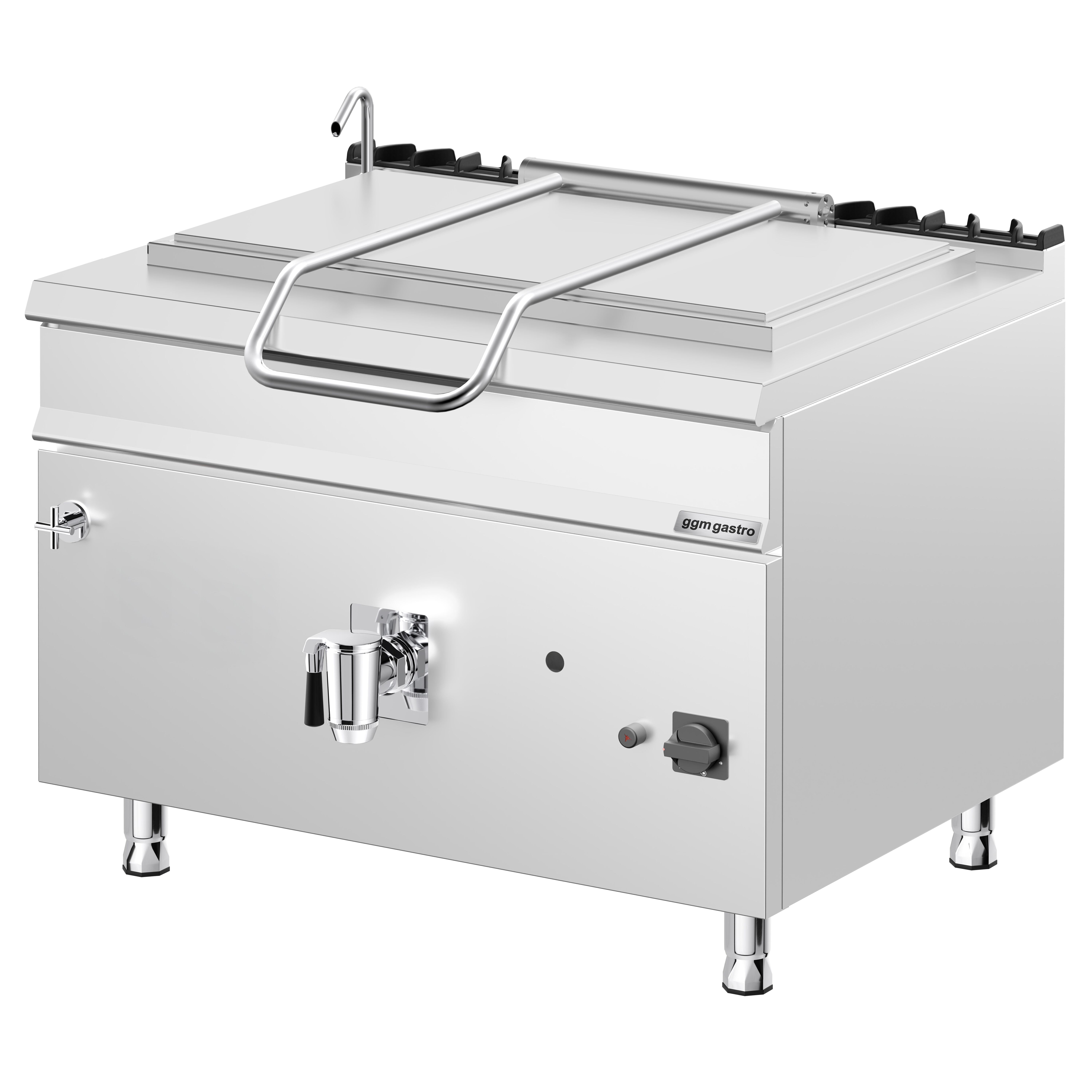 Marmite de Cuisson à Gaz - 250 Litres - 30 kW - Chauffage Direct - avec Raccordement à l’Eau