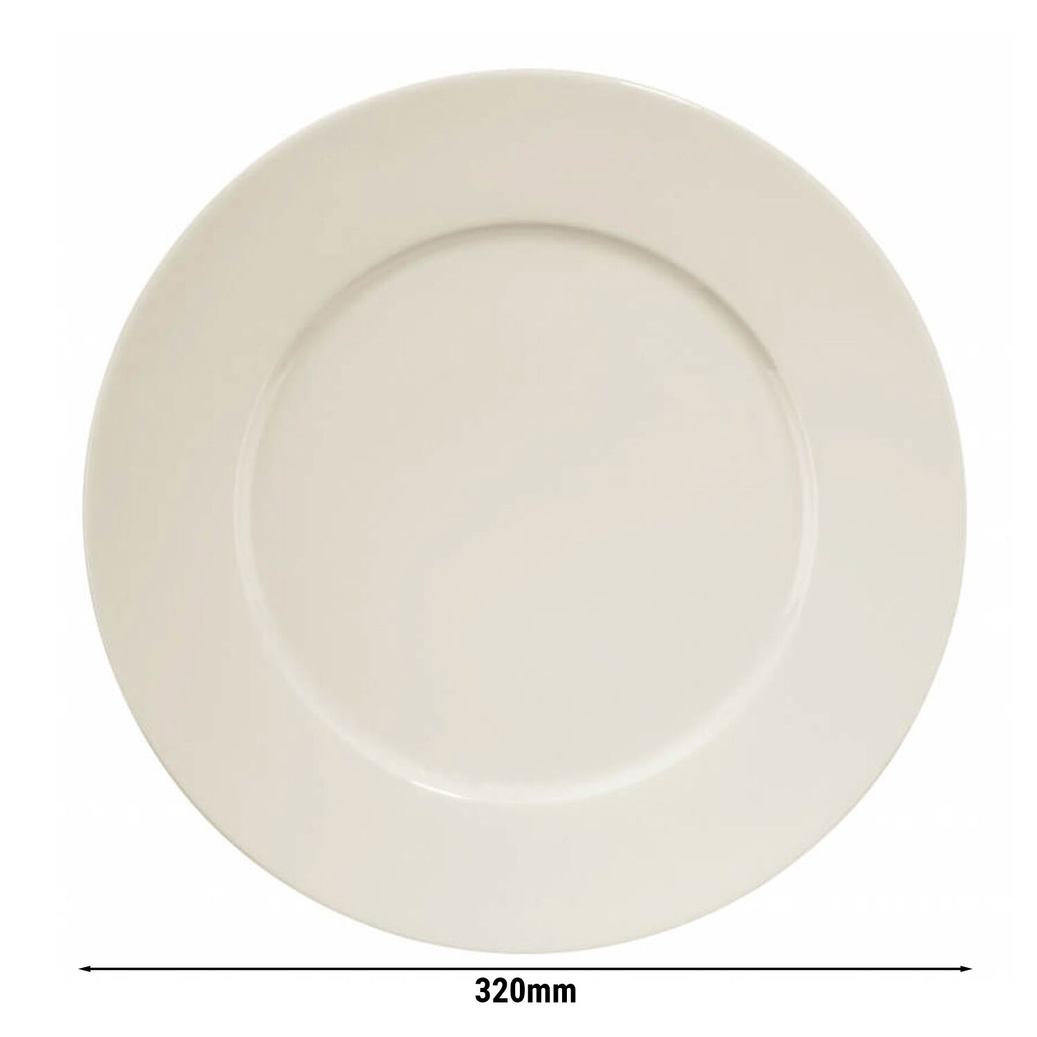(24 sztuki) PERA Creme – talerz – płaski – Ø 320 mm – kremowy