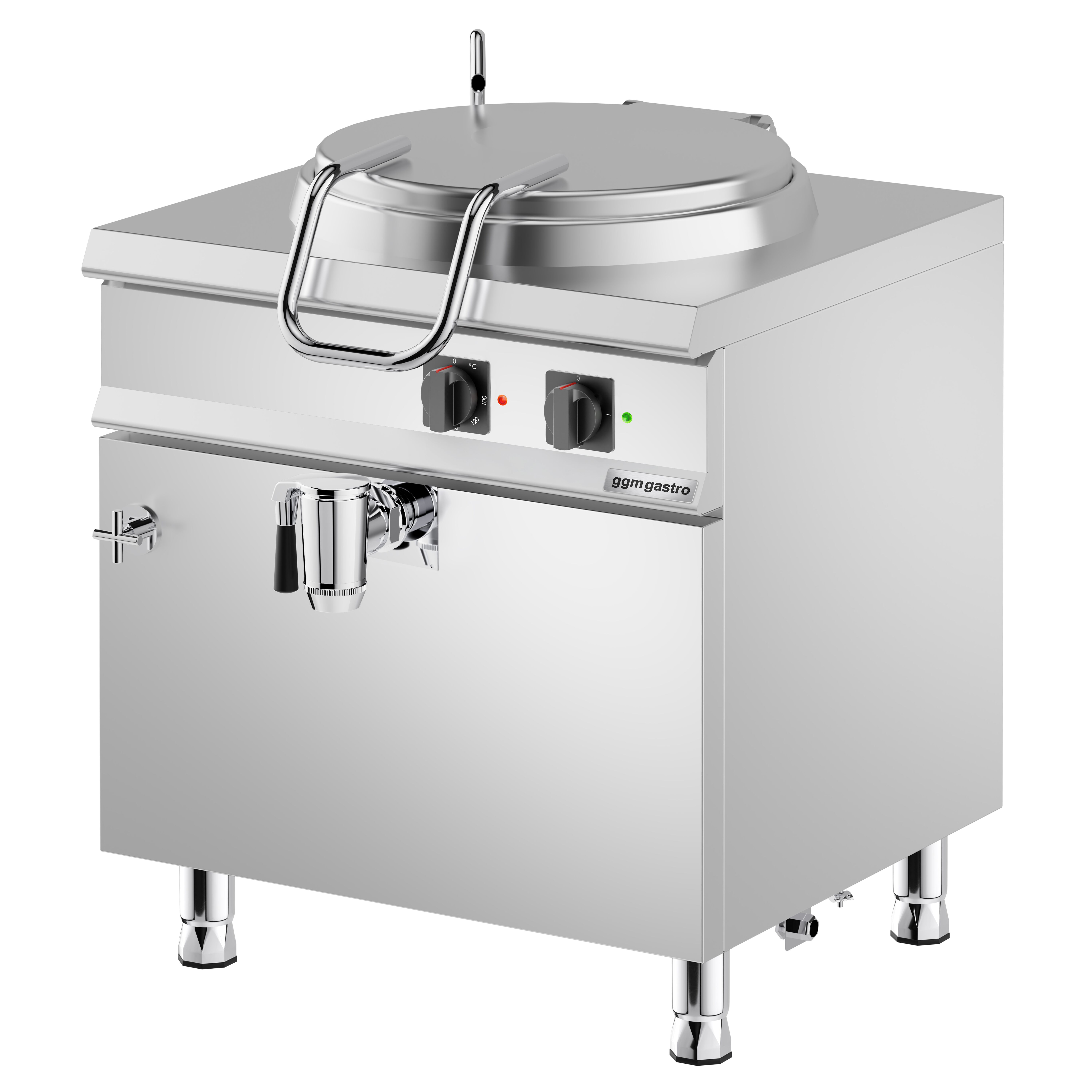 Marmite électrique de cuisson - 60 litres - 6 kW - chauffage indirect - avec arrivée d’eau et robinet de vidange