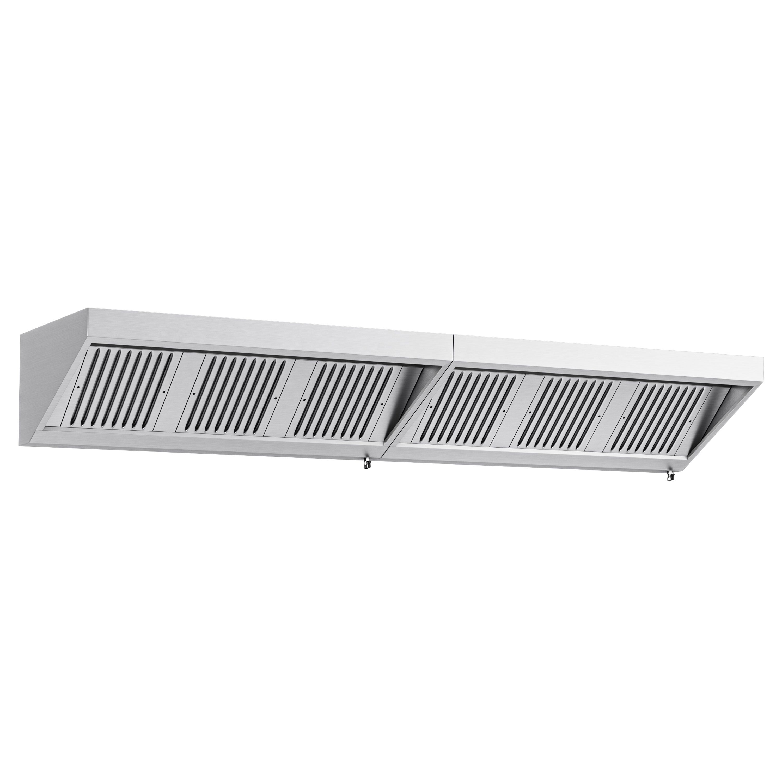 Fali elszívóernyő - 3200 mm - 700 mm mély - Labirintszűrő és világítás - motor nélkül