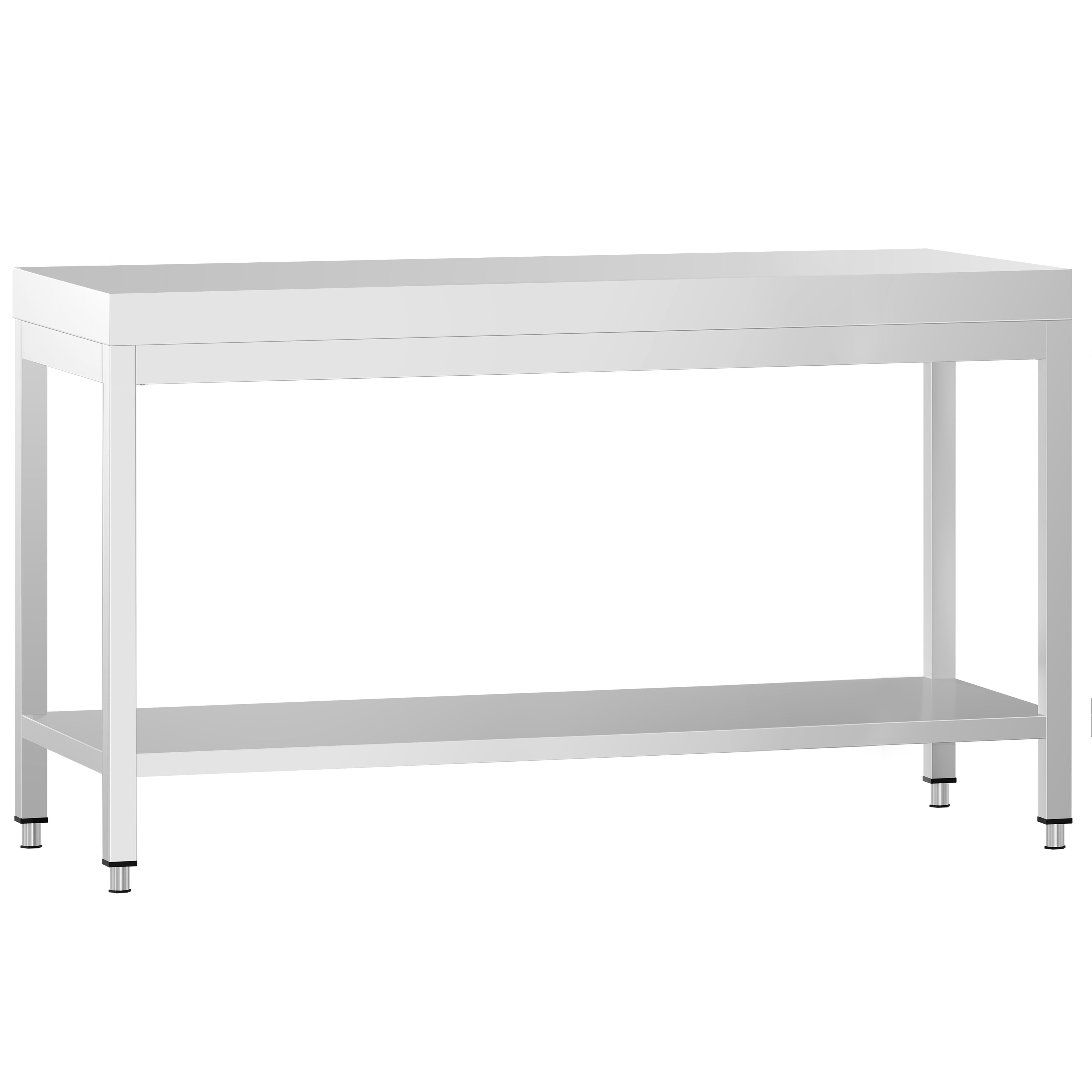 Table de travail inox PREMIUM - 1800 x 600 mm - avec tablette inférieure