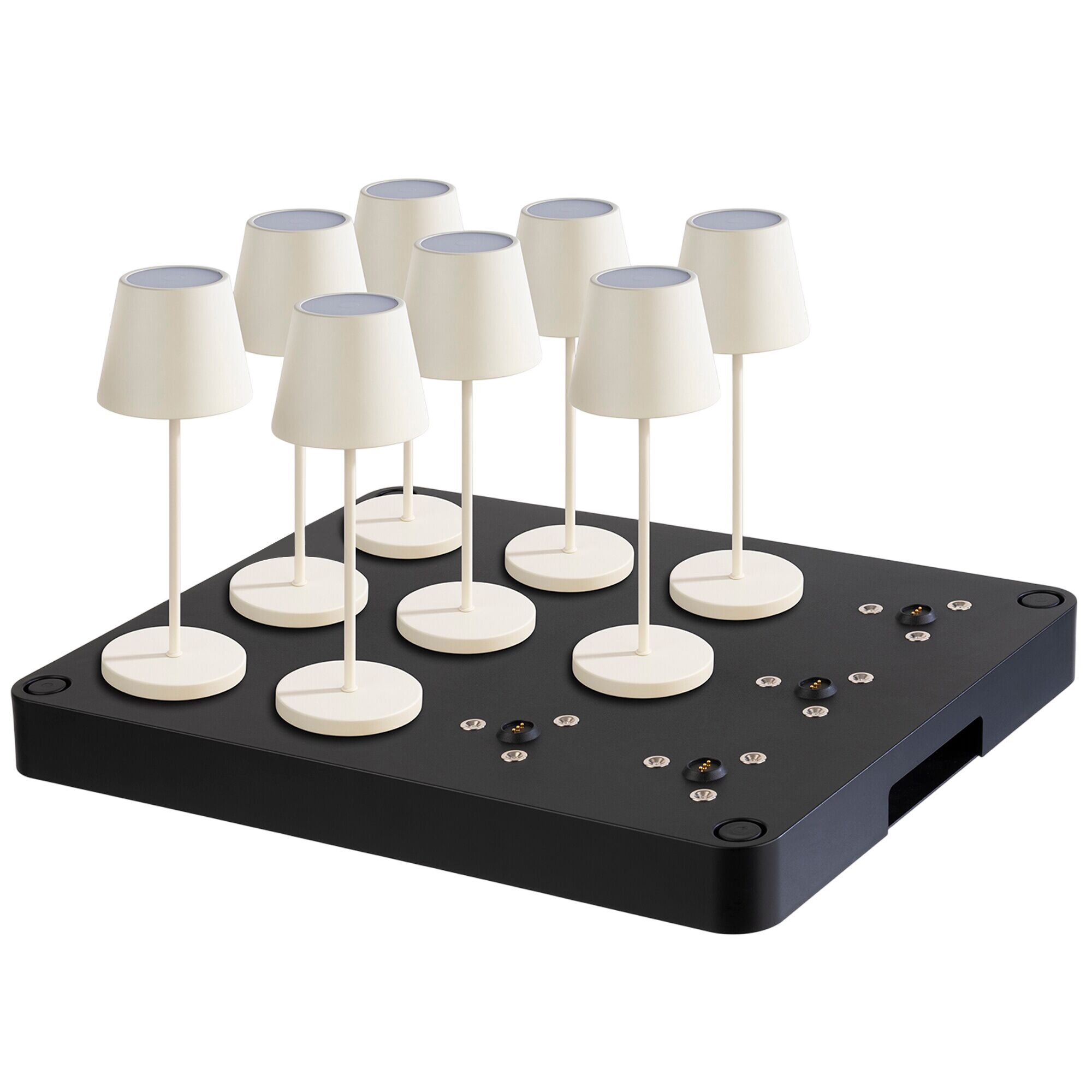 Station de charge 12 ports - ABS plastique - 430x330x45mm - Noir - incl. prise secteur, 2 télécommandes avec piles
