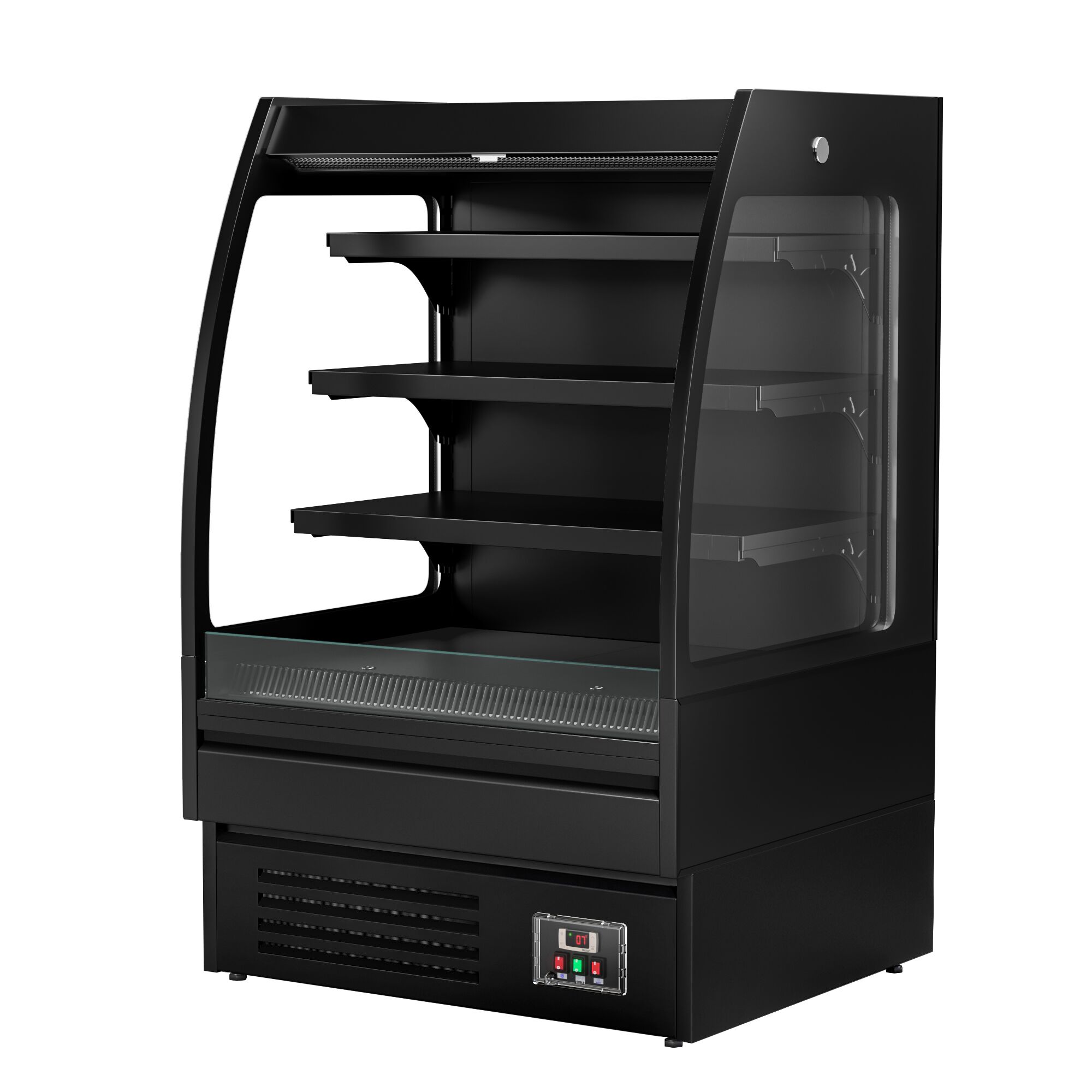Vitrine murale réfrigérée - Libre-service - 900mm - 216L - avec 3 étagères - Noir