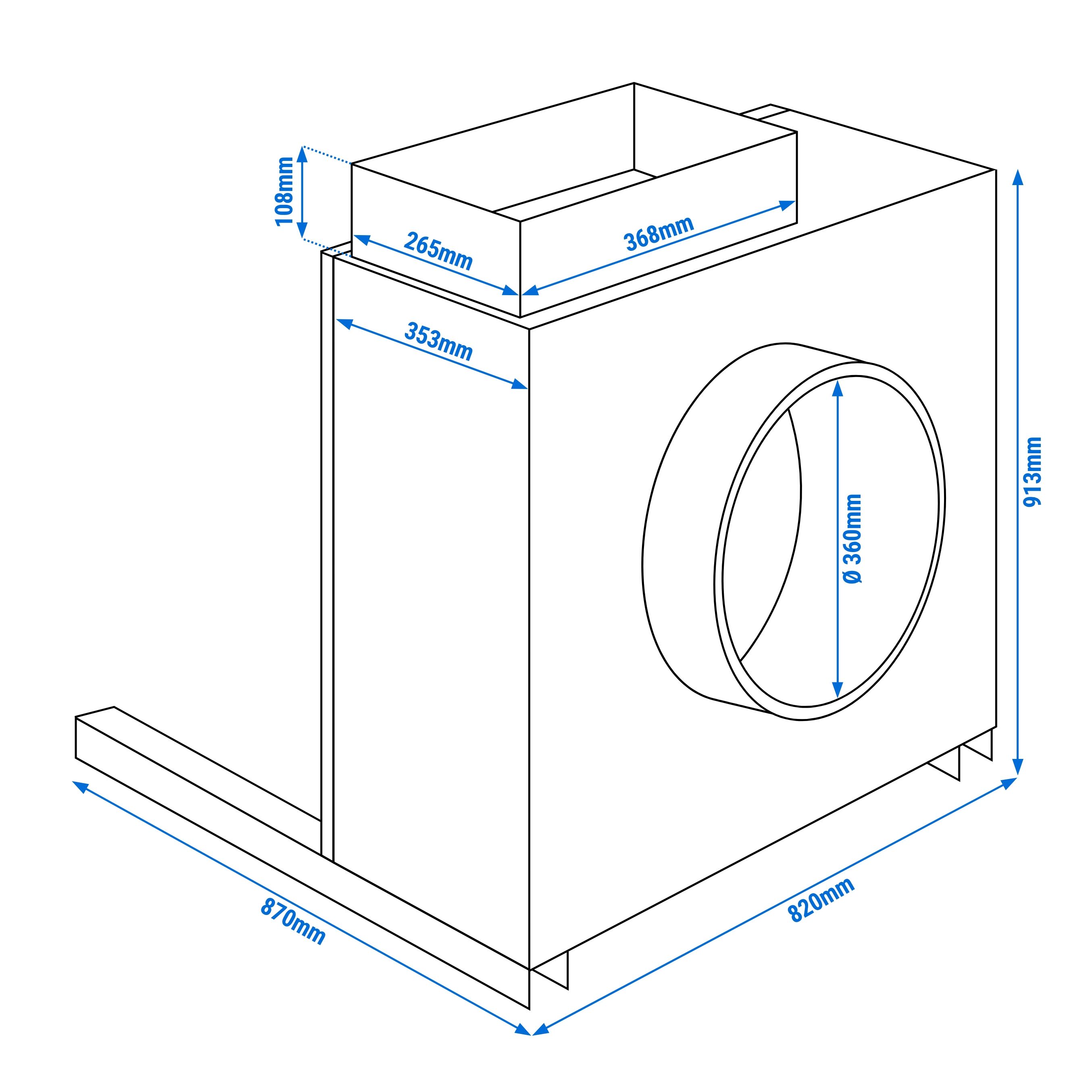 Caisson de ventilation PRO - Ventilateur caisson pour hotte - 4000m³/h - 230V Monophasé