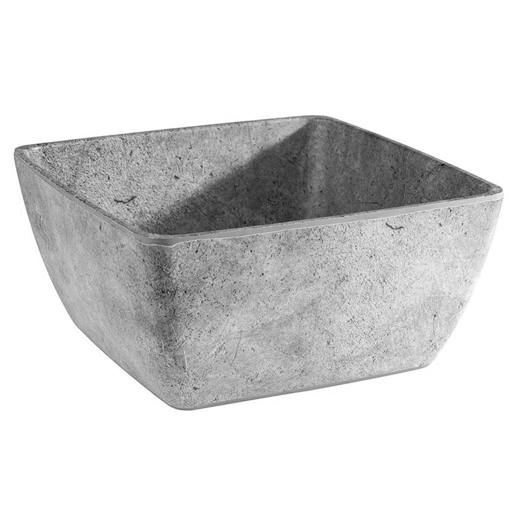 (6 pcs) Coupe - ELEMENT - Mélamine - 3,8L - carré - 250x250mm - Profondeur : 120mm - Gris
