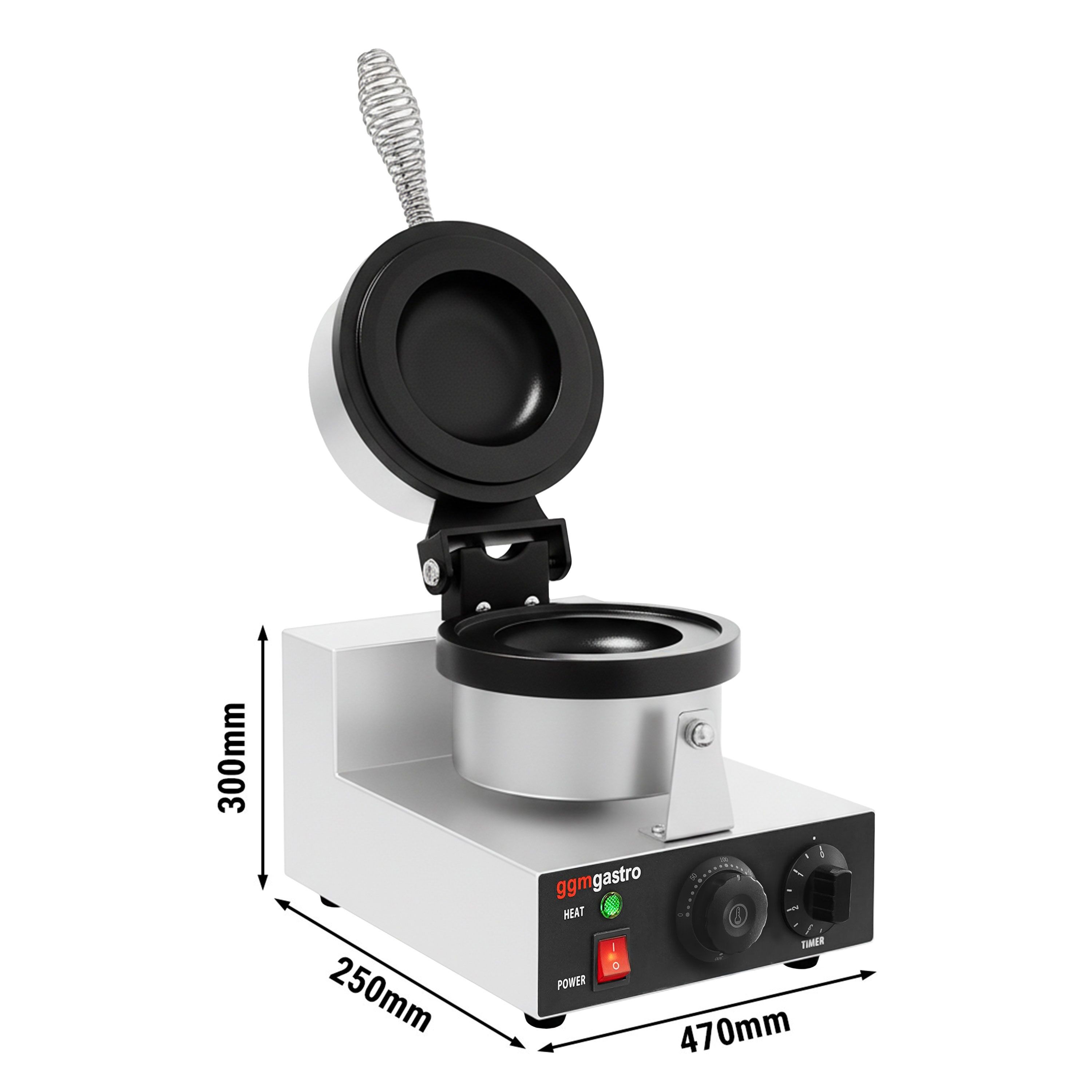 Gaufrier – simple – 1,3 kW – Forme : UFO – plaques de cuisson revêtues de téflon