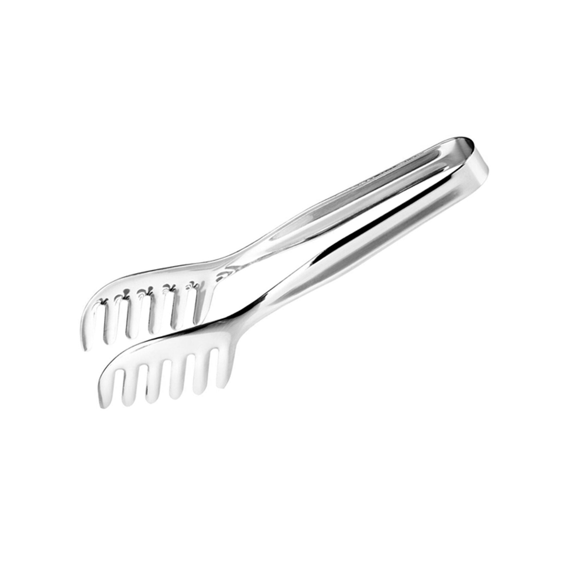 (4 pcs) Pince à spaghetti - Embouts dentelés - Longueur : 210mm - Acier inoxydable