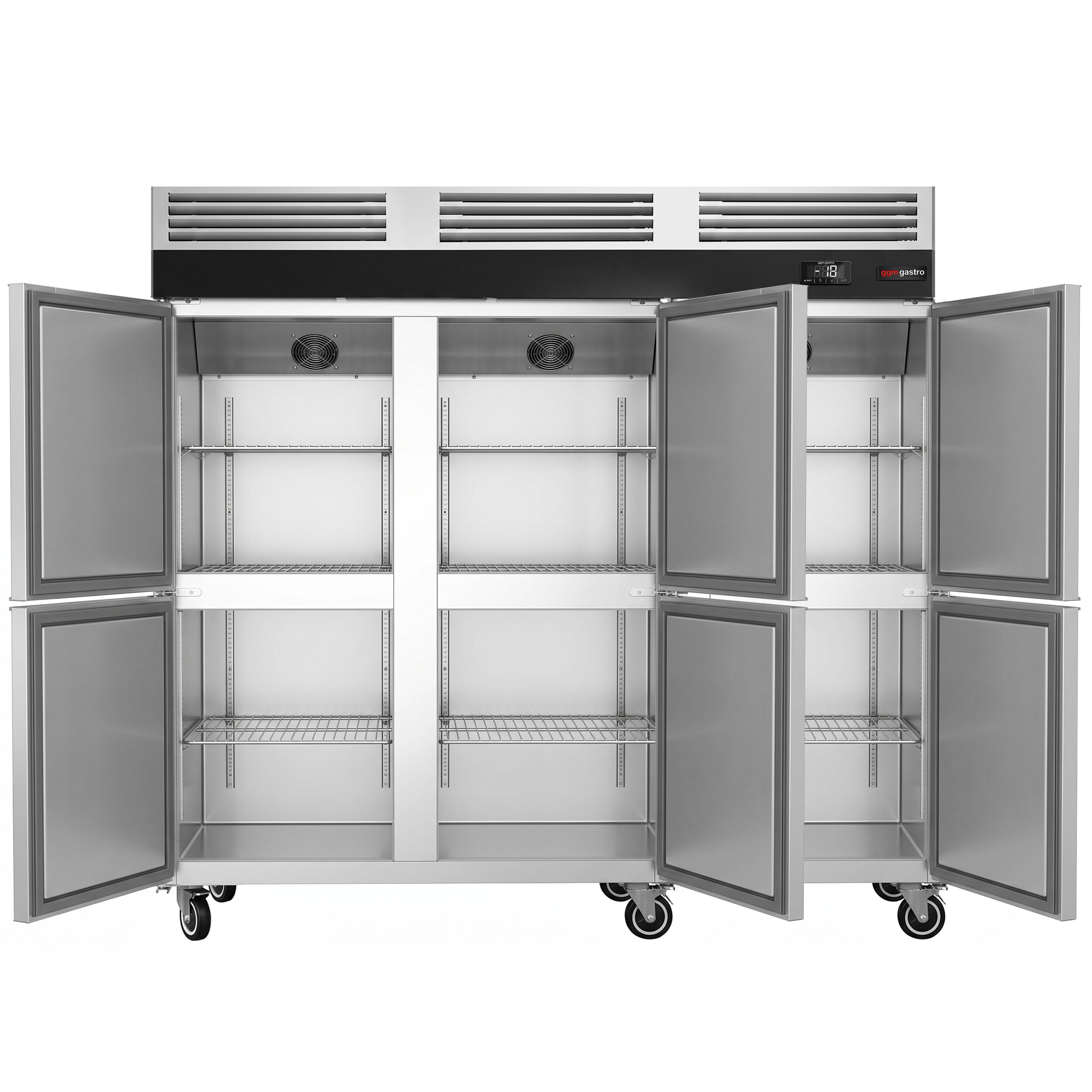 Storage freezer - Stainless steel ECO - GN 1/1 - 2500 litres - with 6 half doors