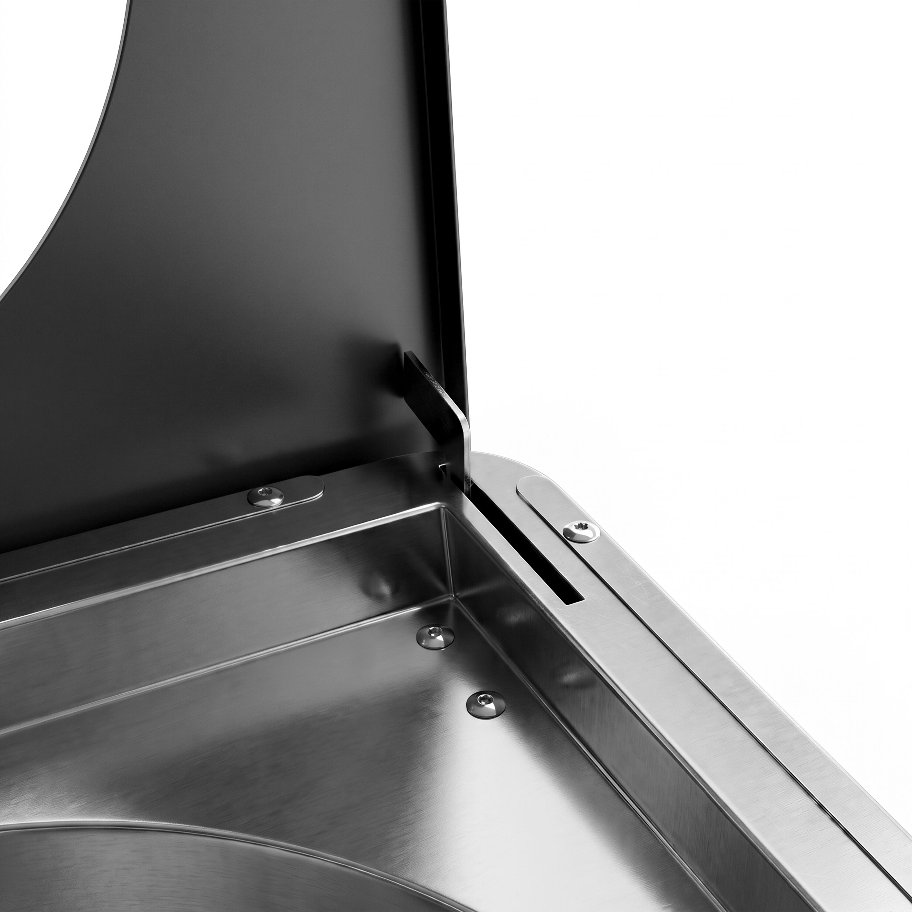 Waste sorting system – 3 bins, 30 litres each – Black – with 4 castors