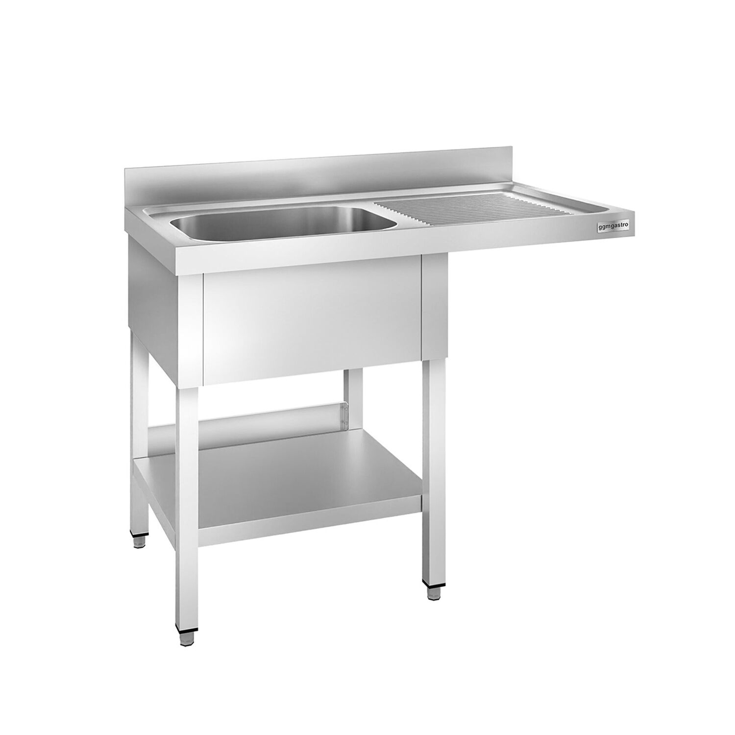 Lavello con vano lavastoviglie PREMIUM - 1200x700mm - con 1 vasca sinistra - con alzatina