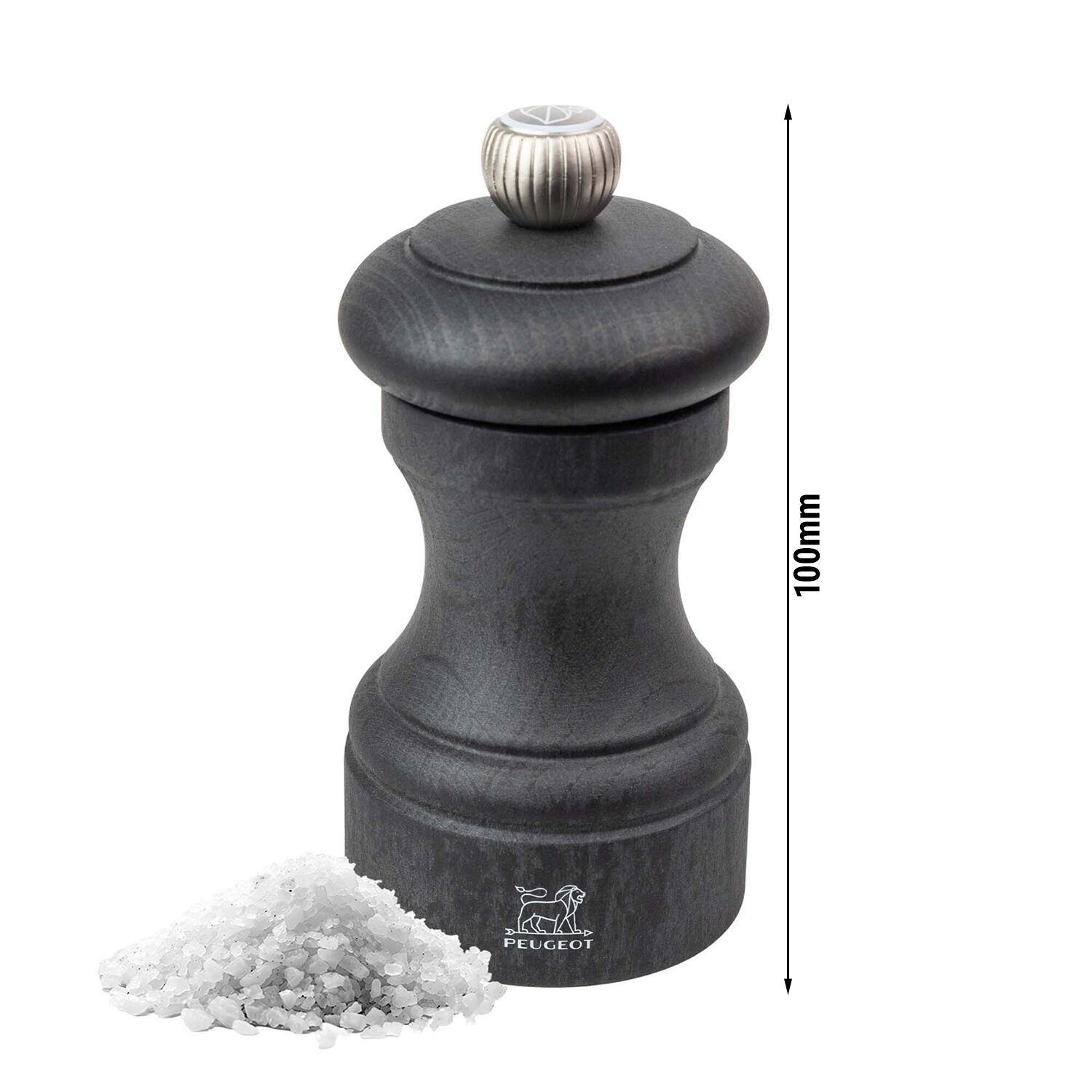 (6 pièces) PEUGEOT | BISTRO – Moulin à sel – Bois – Graphite – Hauteur : 100 mm