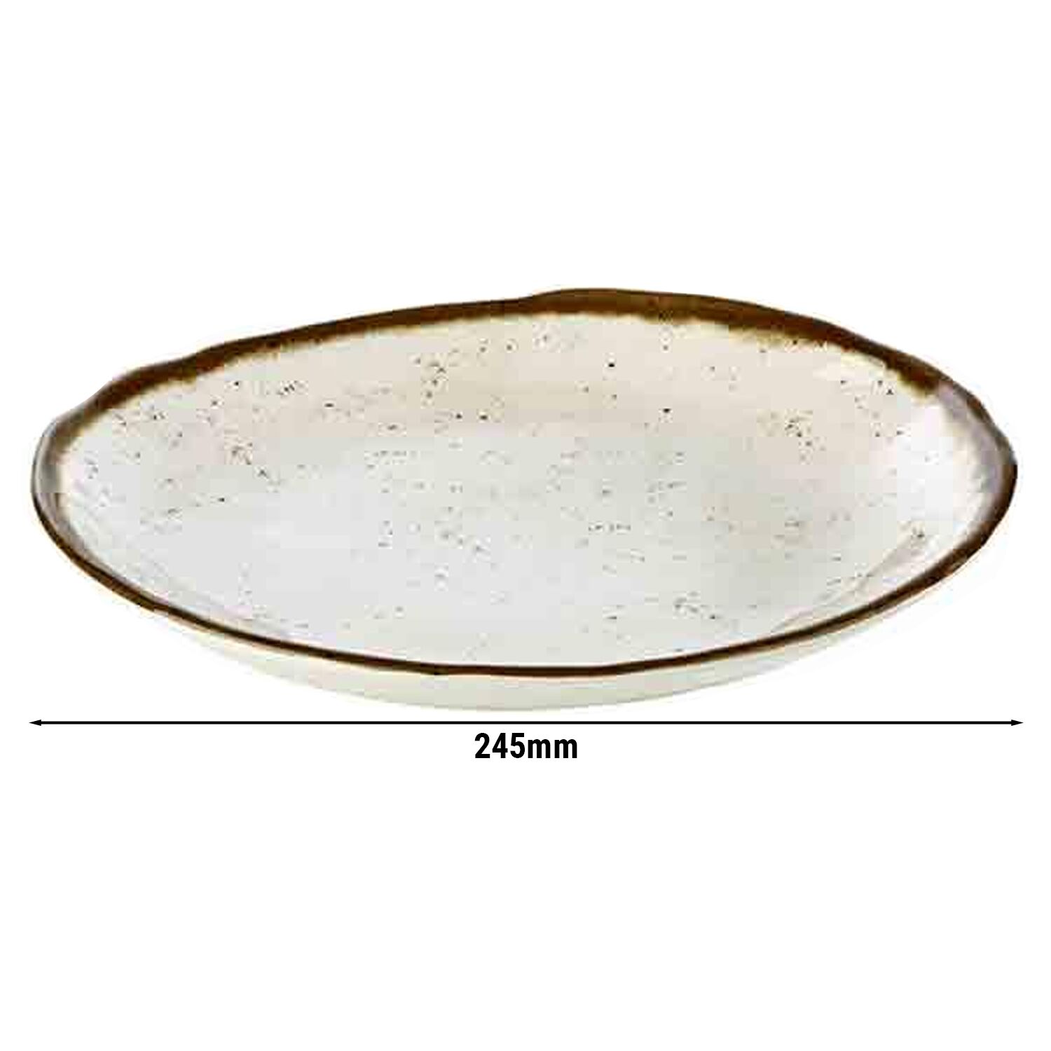 (6 pièces) STONE ART - Assiette - Mélamine - Ø 245 mm