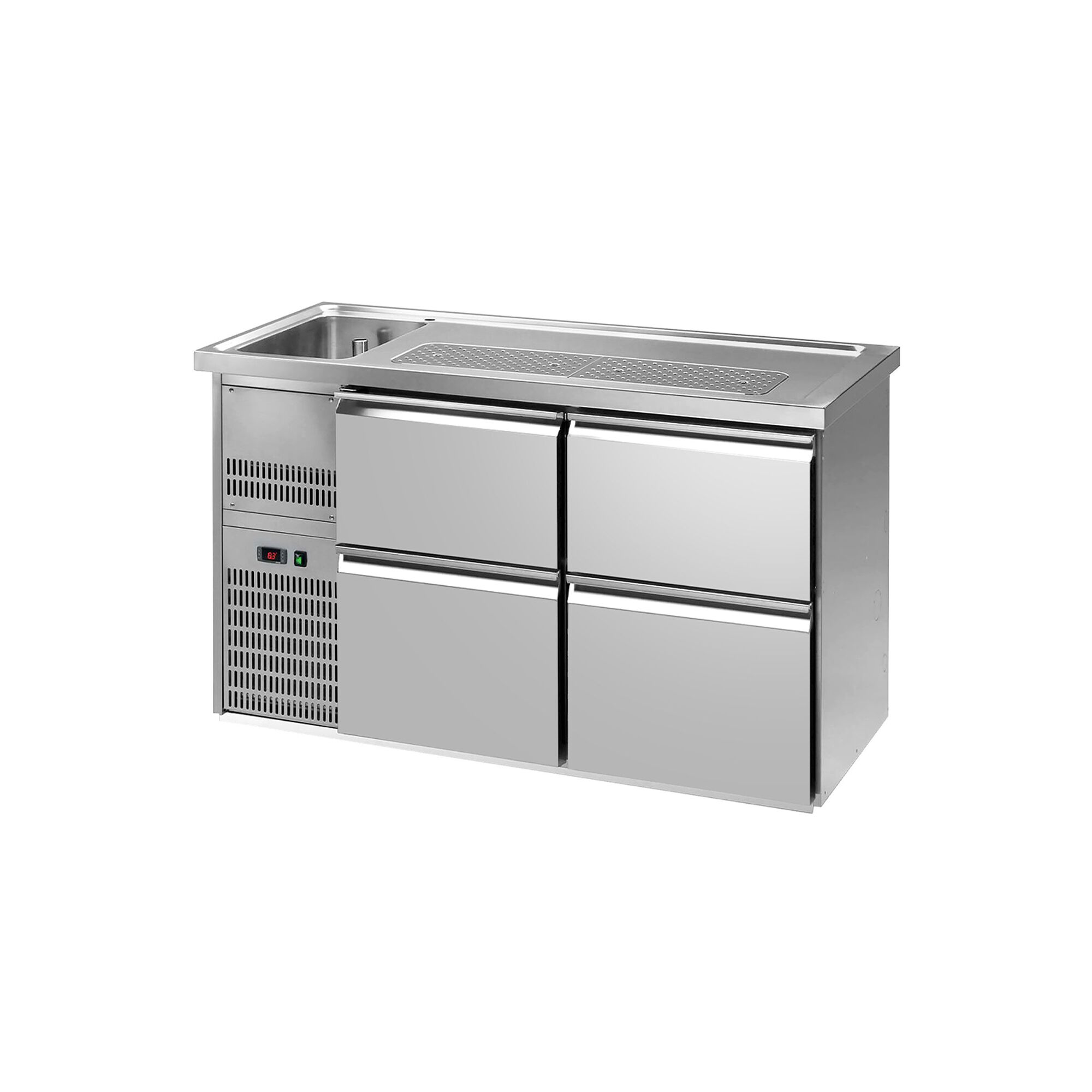 Direct Draw Beer Dispenser / Kegerator PREMIUM PLUS - 1550x700mm - 4 Drawers