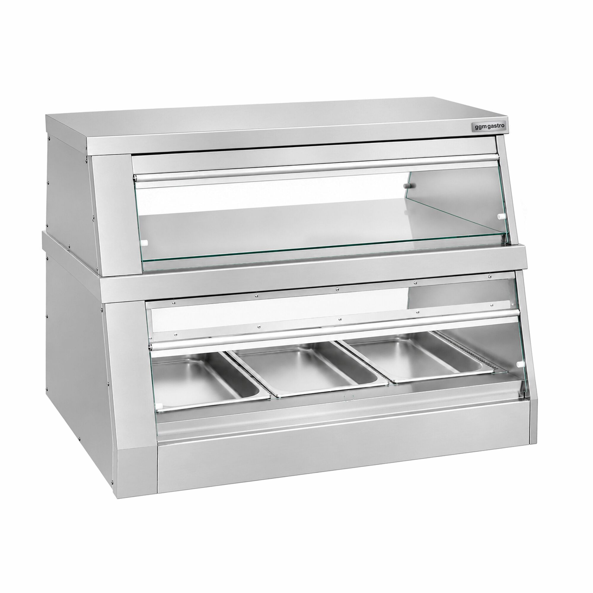Commercial Heated Display Cabinet – 1200 mm – for 3 × GN 1/1 – Individually Adjustable – 3.5 kW