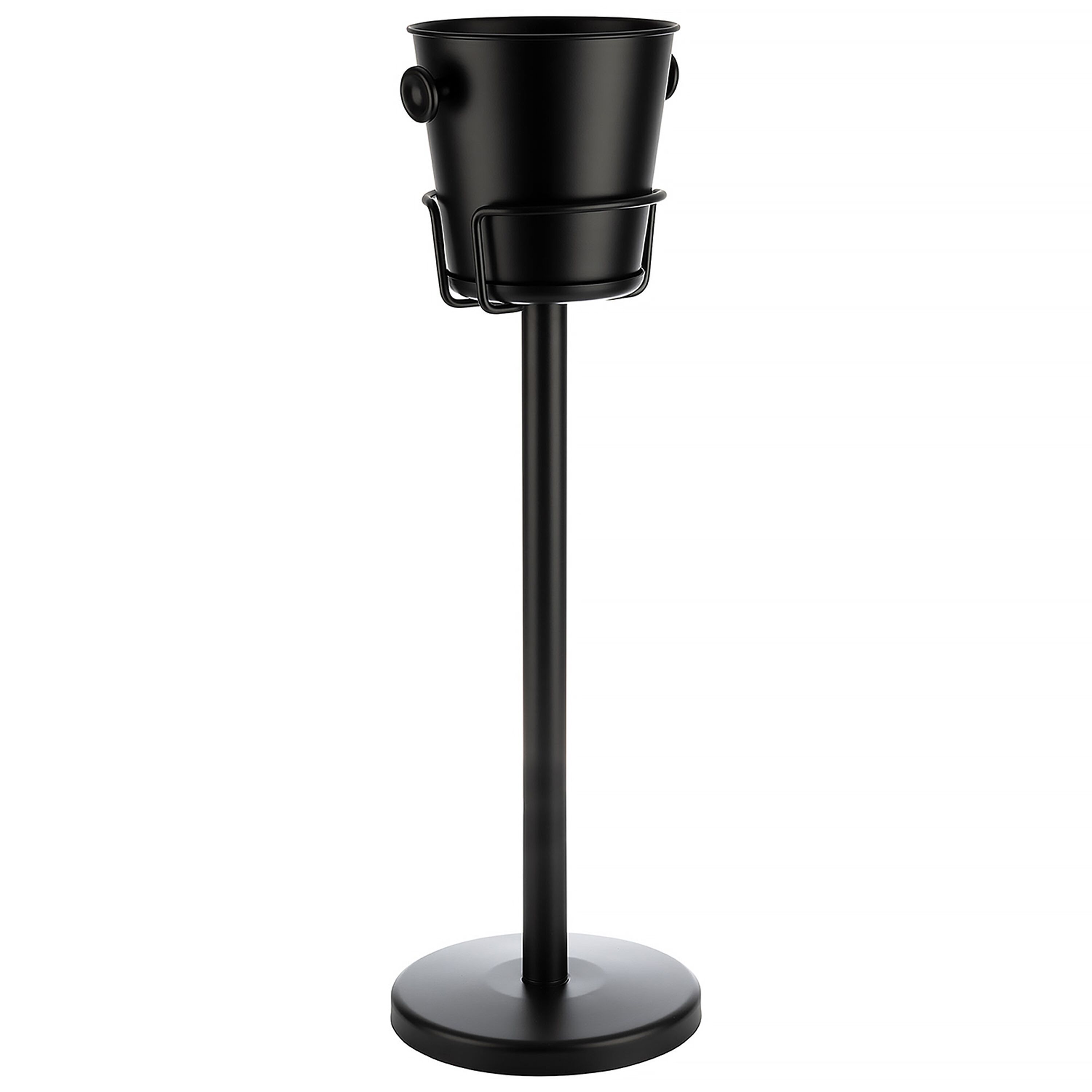 Support pour seau à champagne - Métal (alliage de zinc) - extérieur Ø265mm - Hauteur:715mm - Noir
