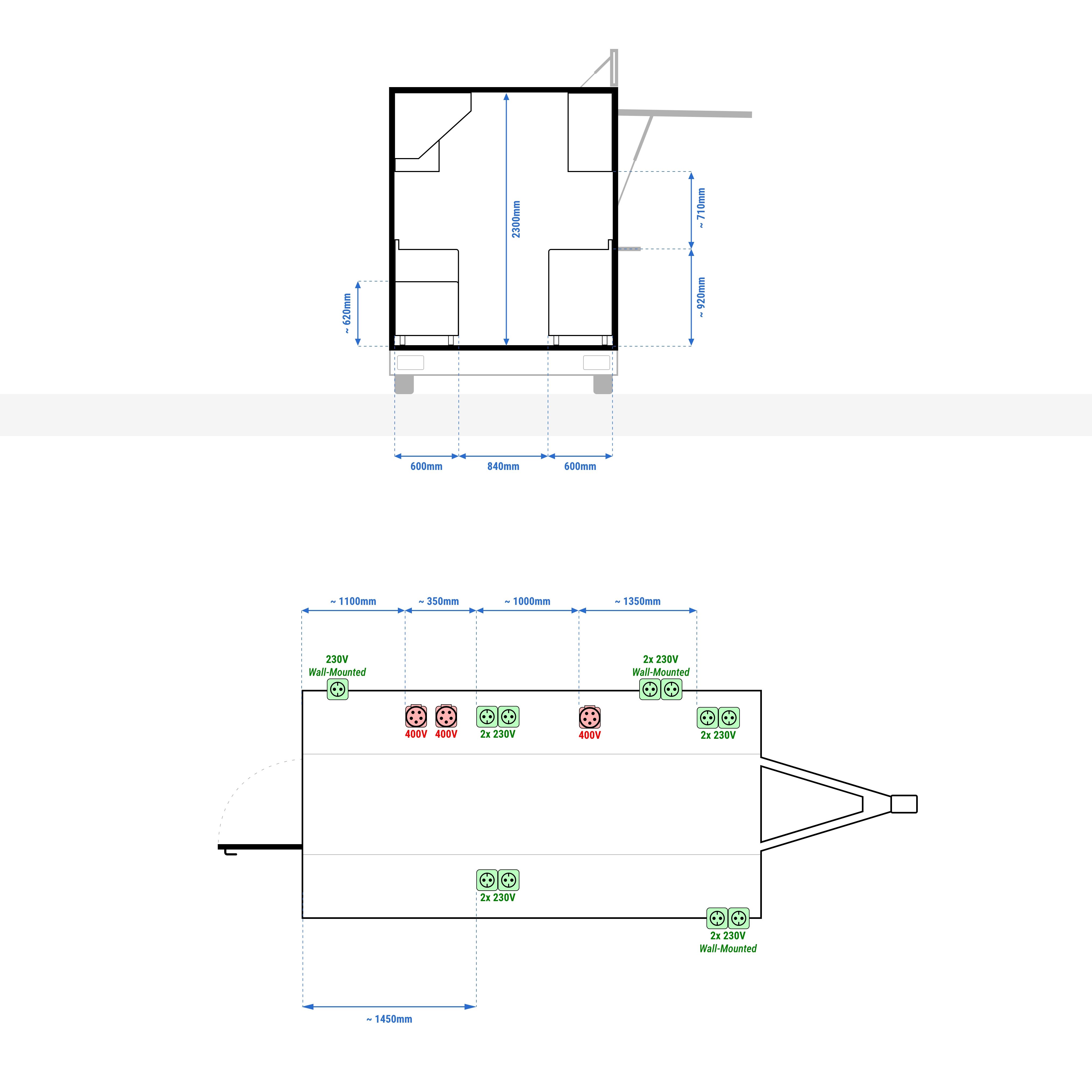 Sales trailer – 5755 mm