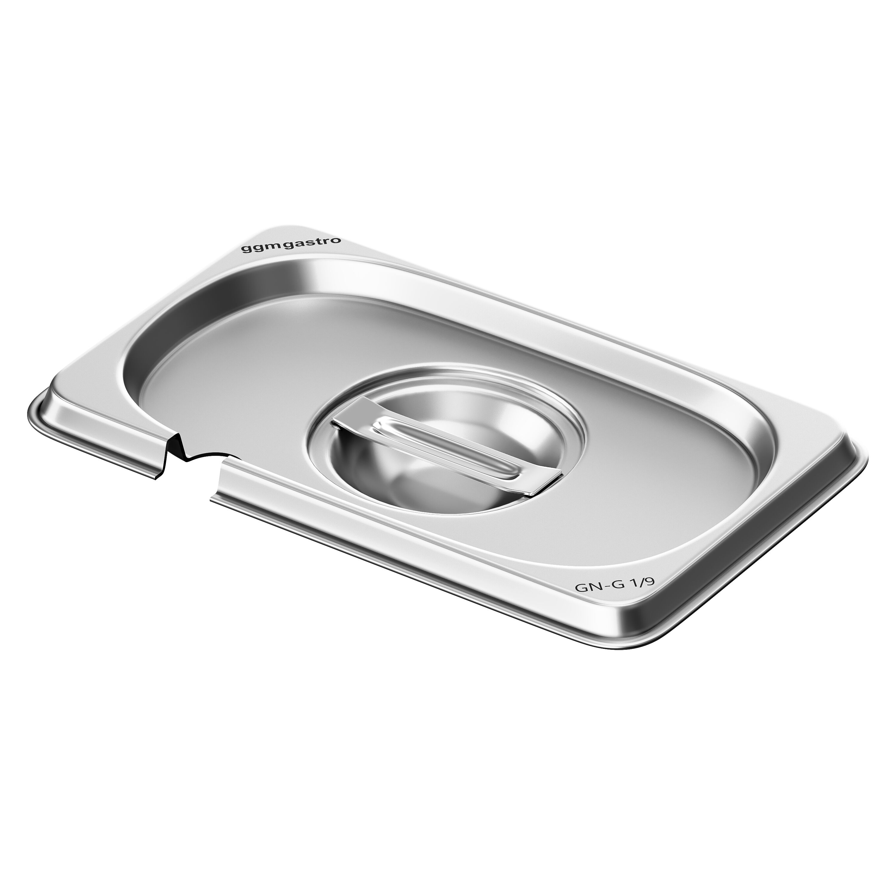 (6 pieces) – Stainless Steel Gastronorm Pan Lid GN 1/9 – with Spoon Cut-Out