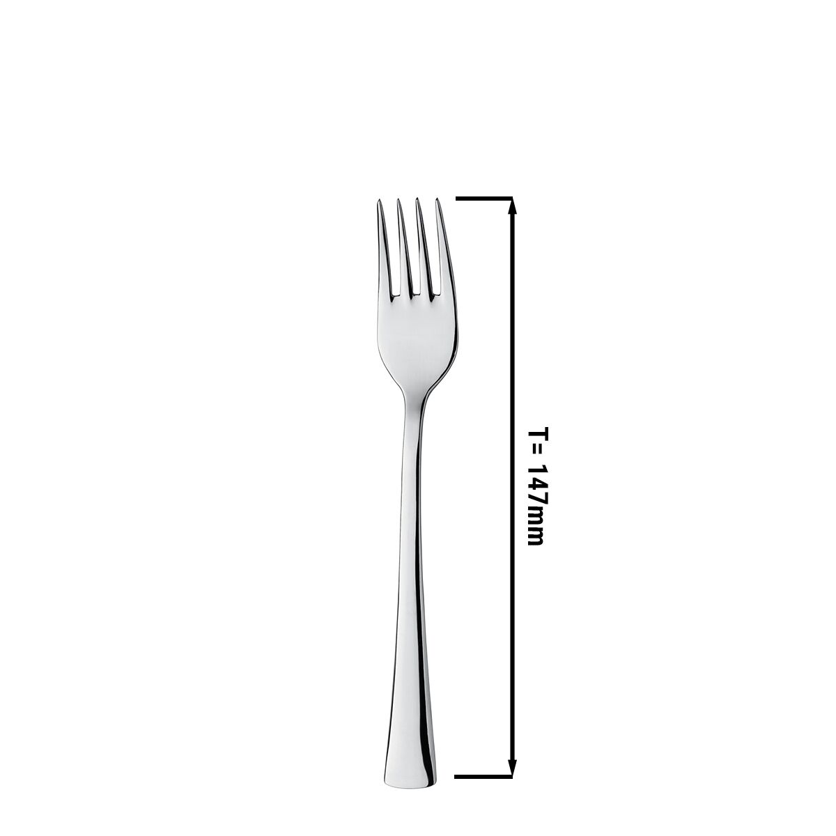 (12 pcs) Fourchette à dessert Alessandra - Acier inoxydable 18/10 - 147mm - 12 pièces