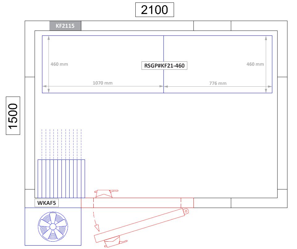 Rayonnage modulaire en aluminium - 1070x776mm - Capacité de charge:600kg