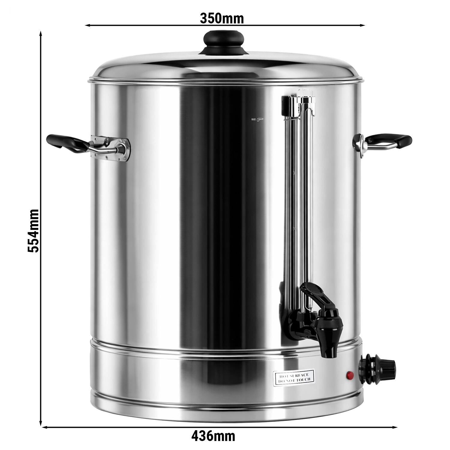 Distributeur de boissons chaudes professionnel - 31L - 3kW - Réglage de température en continu 30–110°C - Acier inoxydable