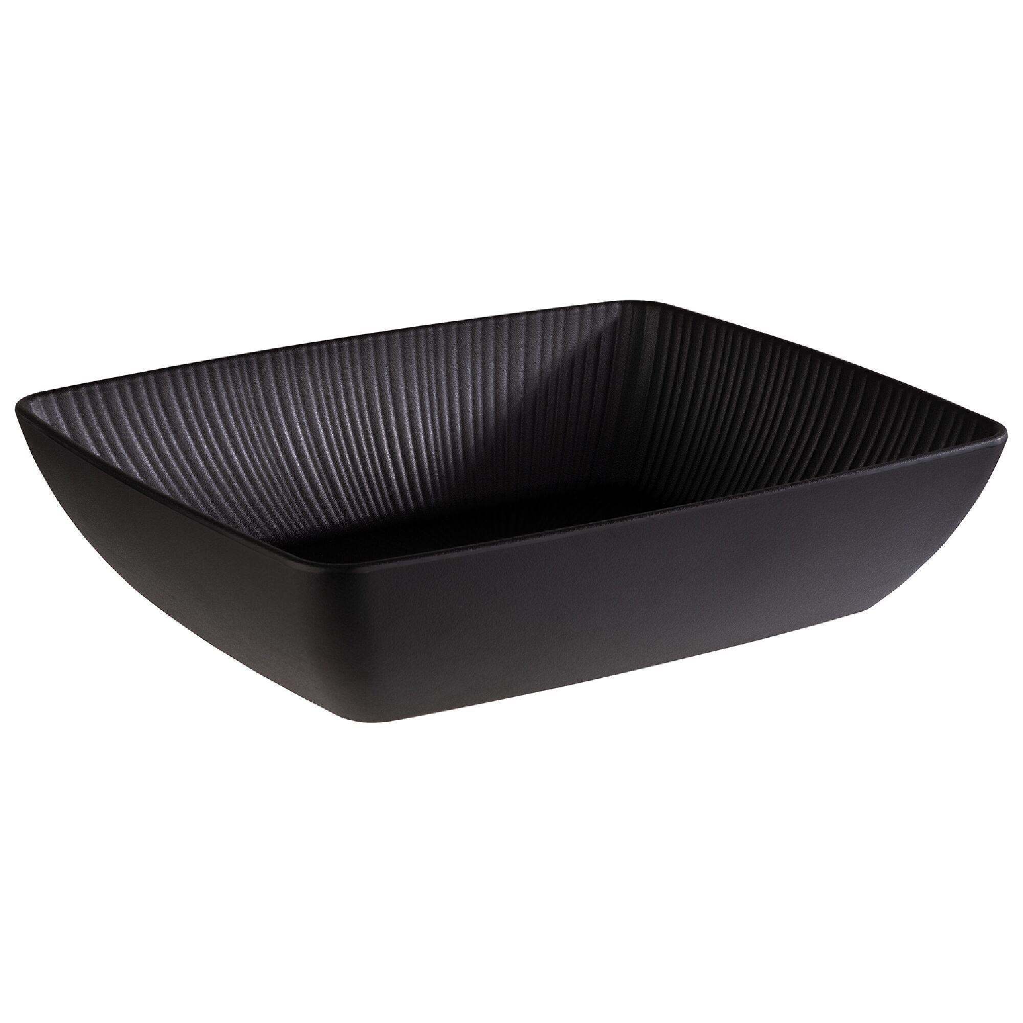 (6 pcs) Bac GN 1/2 - NERO - Mélamine - 3,5L - rectangulaire - 325x265mm - Profondeur : 75mm - Noir