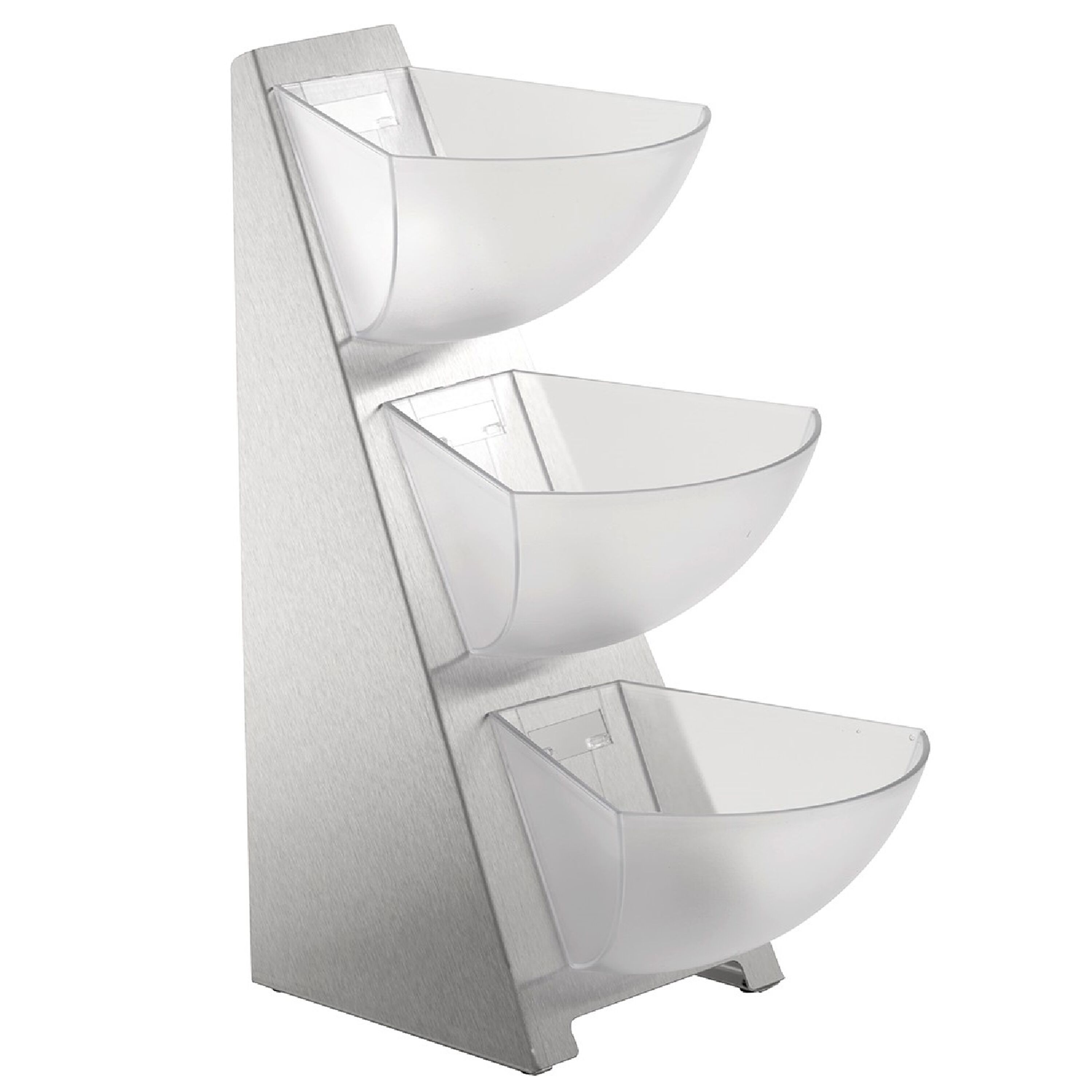 Support buffet - MULTI RACK - Acier inoxydable - Transparent - avec 3 Niveaux - Hauteur:410mm