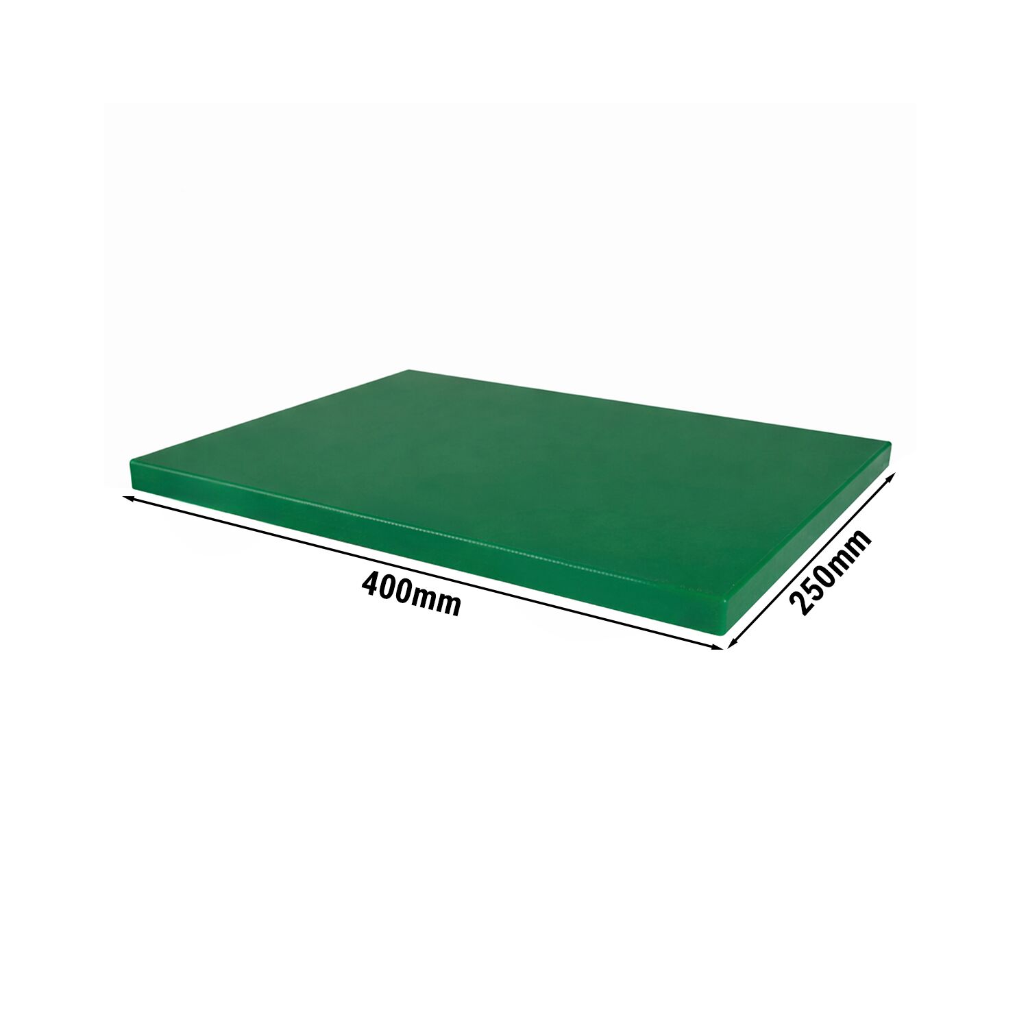 Planche à découper antidérapante avec butées – 250 × 400 mm – conforme HACCP – Vert
