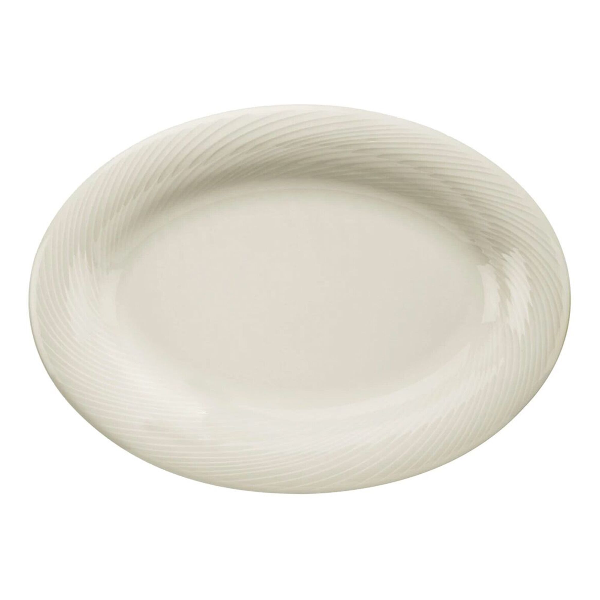 (12 pcs) SEMPRE | Platter - oval - Porcelain - 330x330mm - Cream