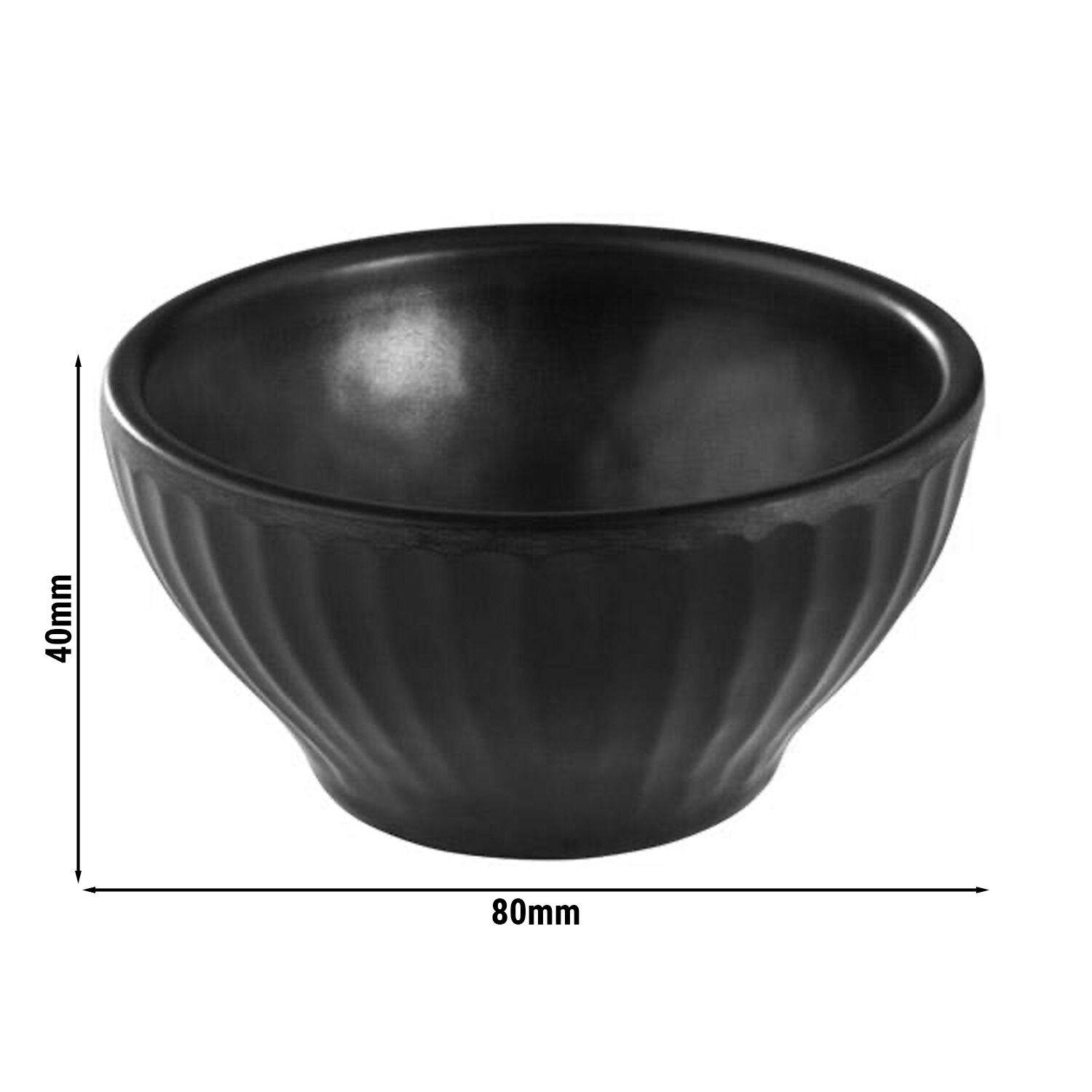 (6 pièces) Coupelles à sauce - AIKO - Melamine - 70 ml - Ø 80 mm - Noir