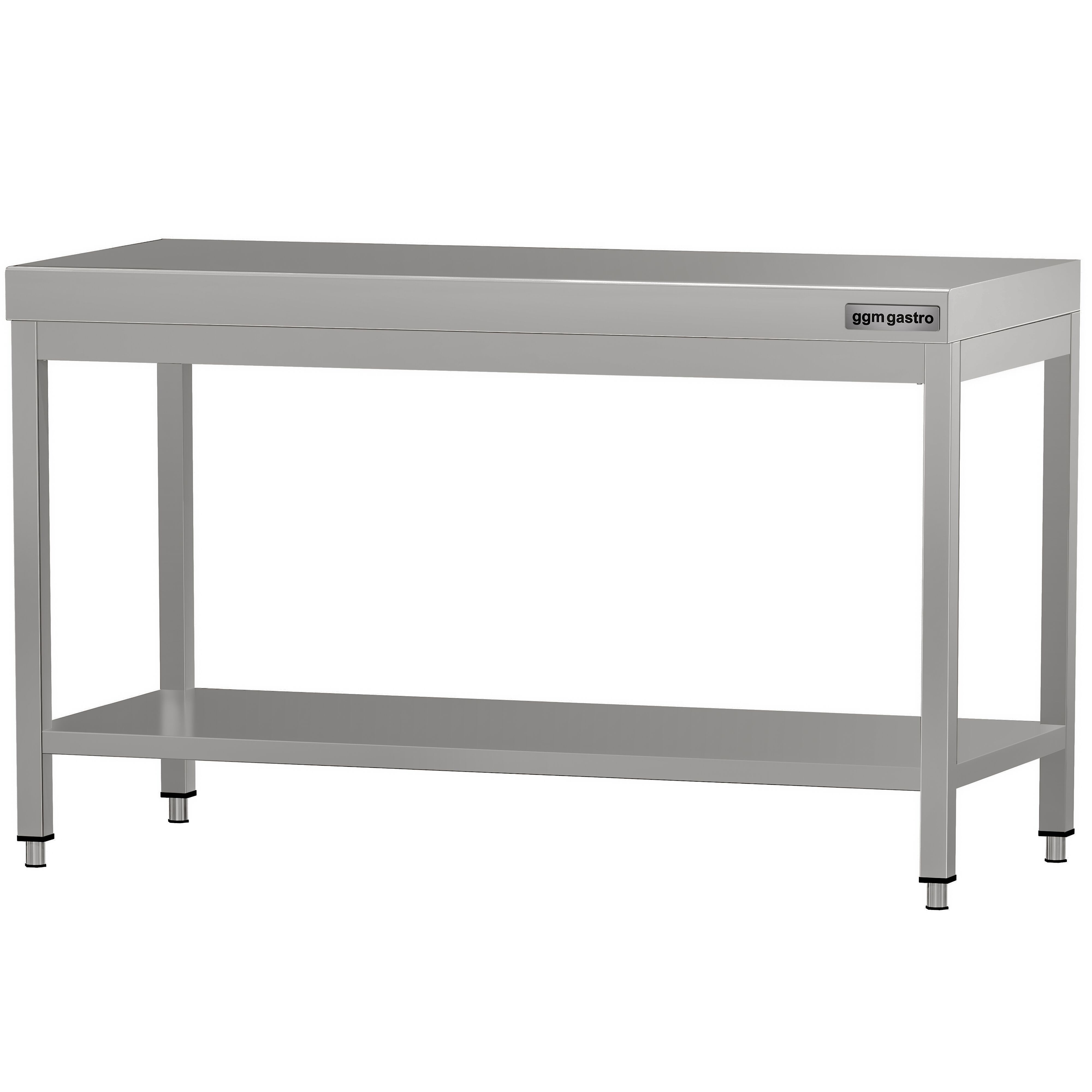 Table de travail en inox ECO – 1400 × 600 mm – avec tablette inférieure
