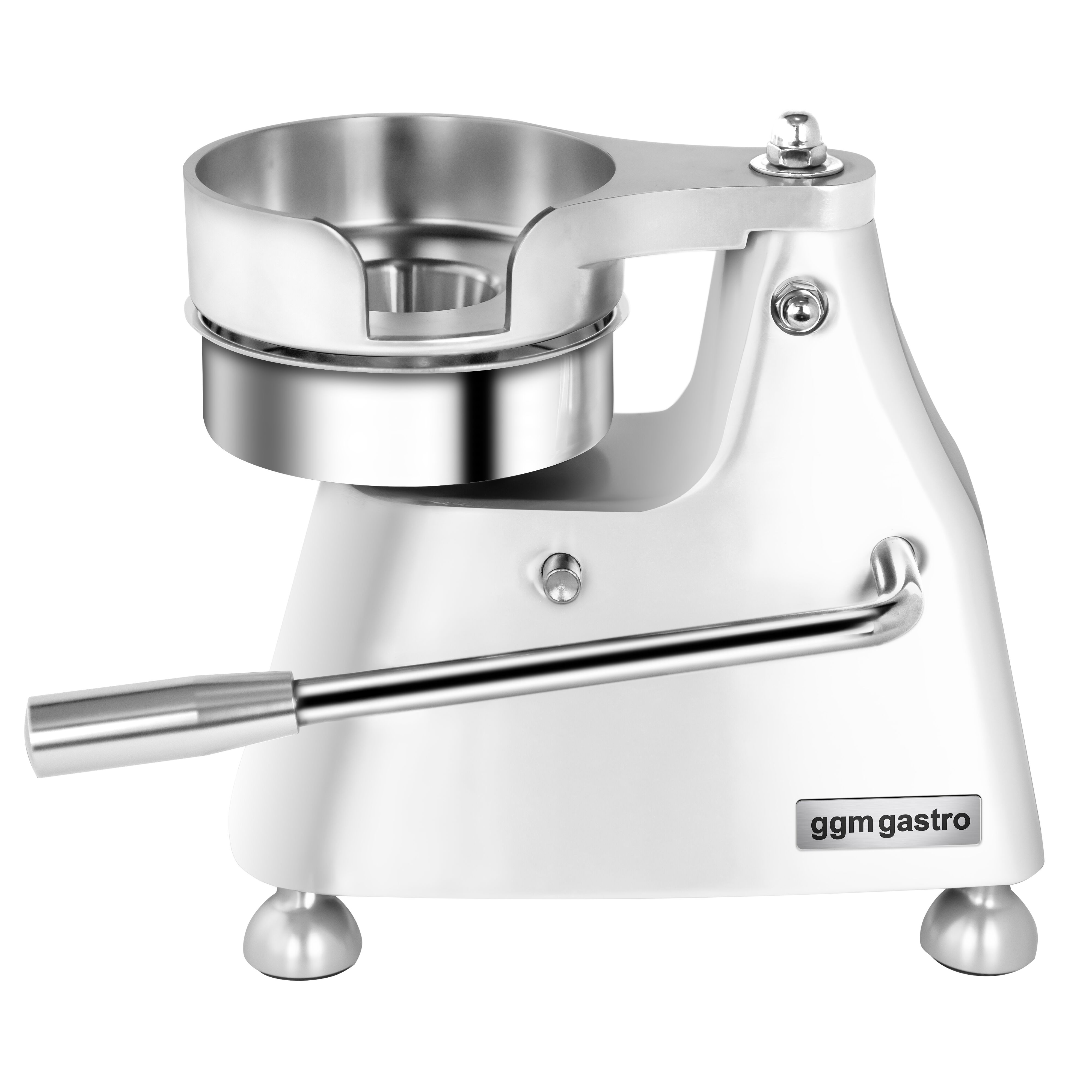 Machine à hamburgers manuelle pour 3 tailles - Ø 100 - Ø 130 - Ø 150 - Argent