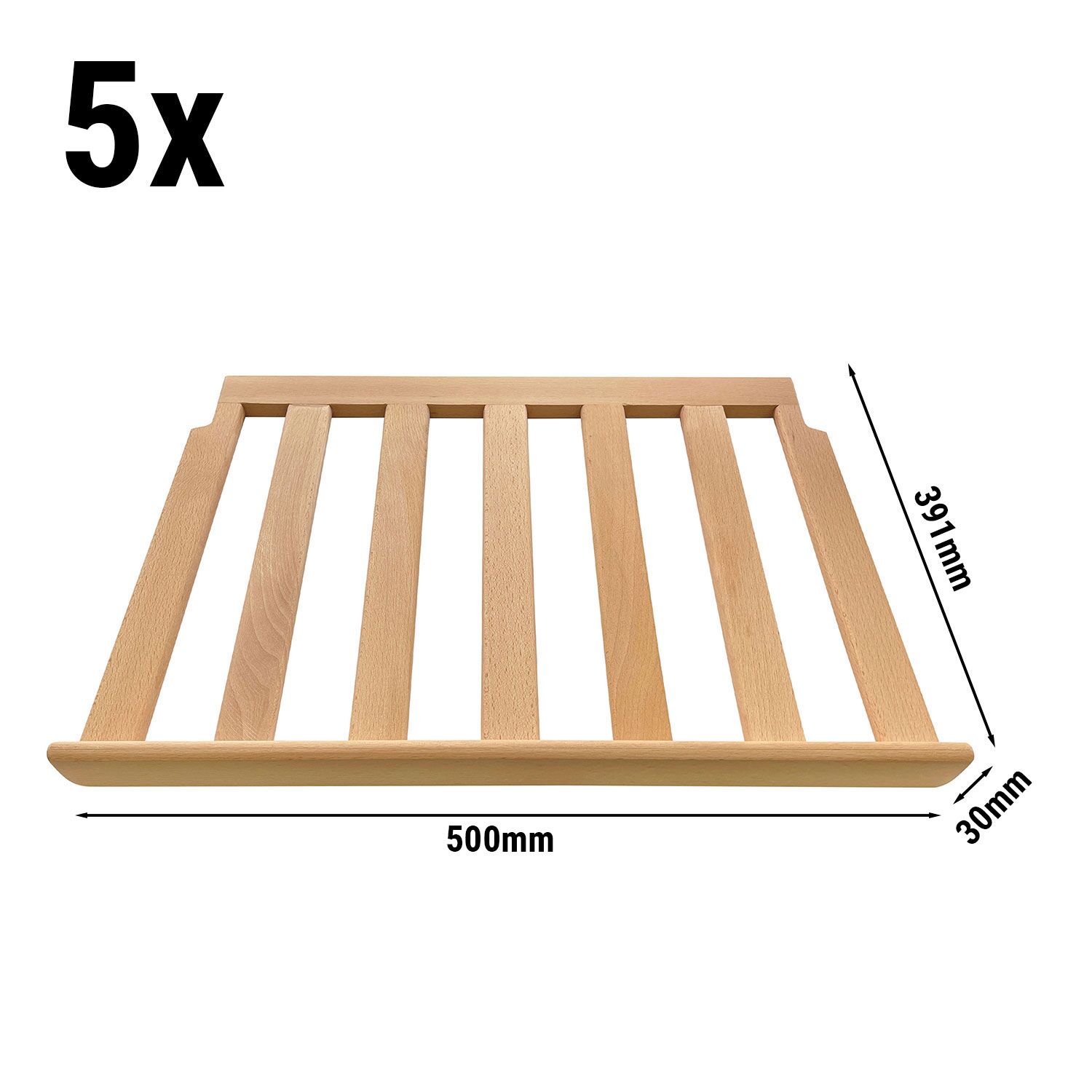 (5 stuks) Legrooster - 500x390mm - hout - passend voor GK374USLED, GK374UES, GK374UG, GK374US, GK374UEG - voor 6 flessen