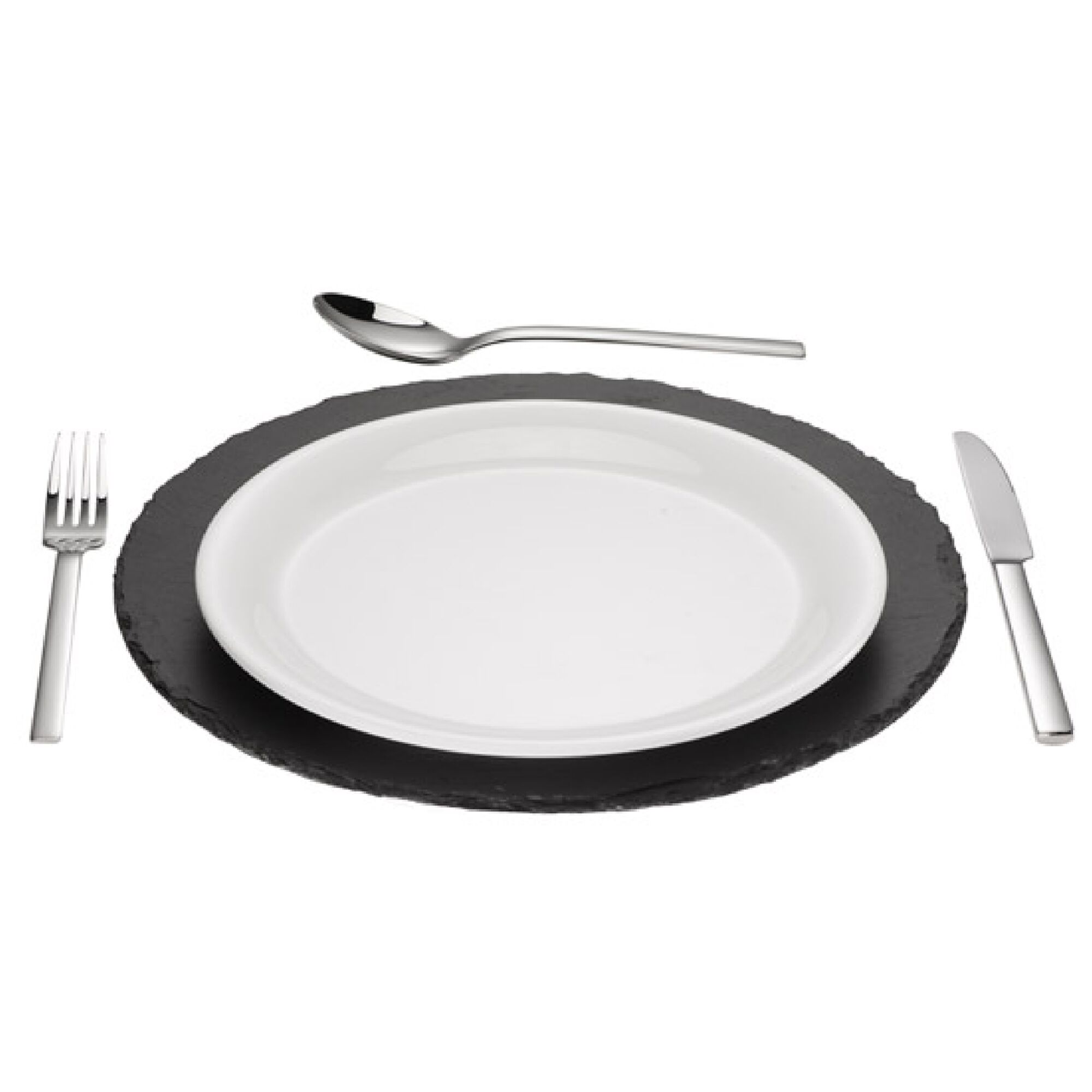 (6 pcs) Plateau en ardoise naturelle - Ø330mm