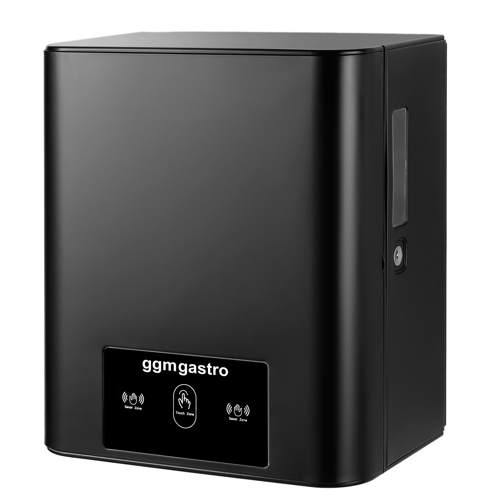 Distributeur d’essuie-mains en rouleau - automatique - sans contact - avec capteur - acier inoxydable - Noir