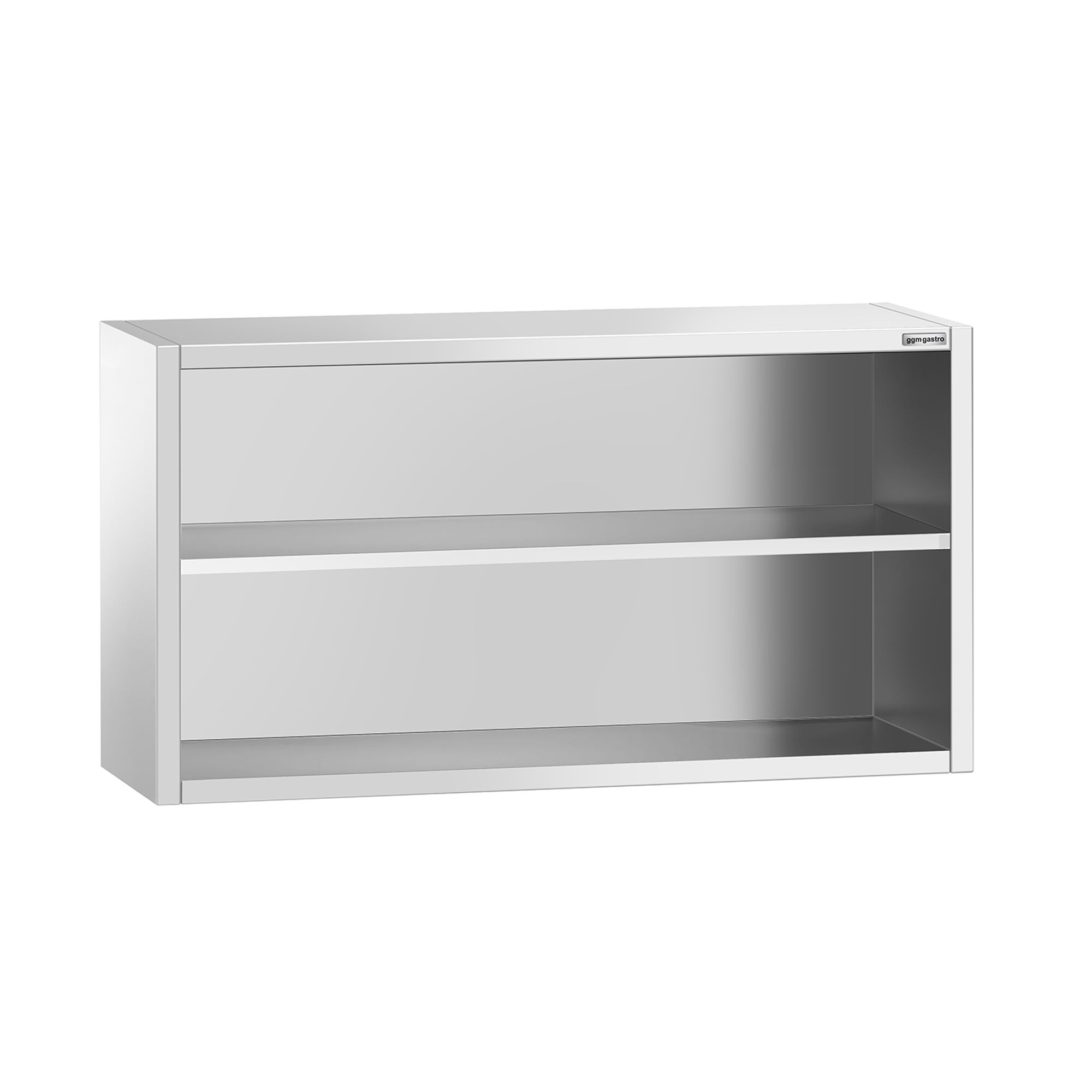 Armoire murale en acier inoxydable PREMIUM - 1400x400mm - sans portes (ouvert) - 800mm de haut