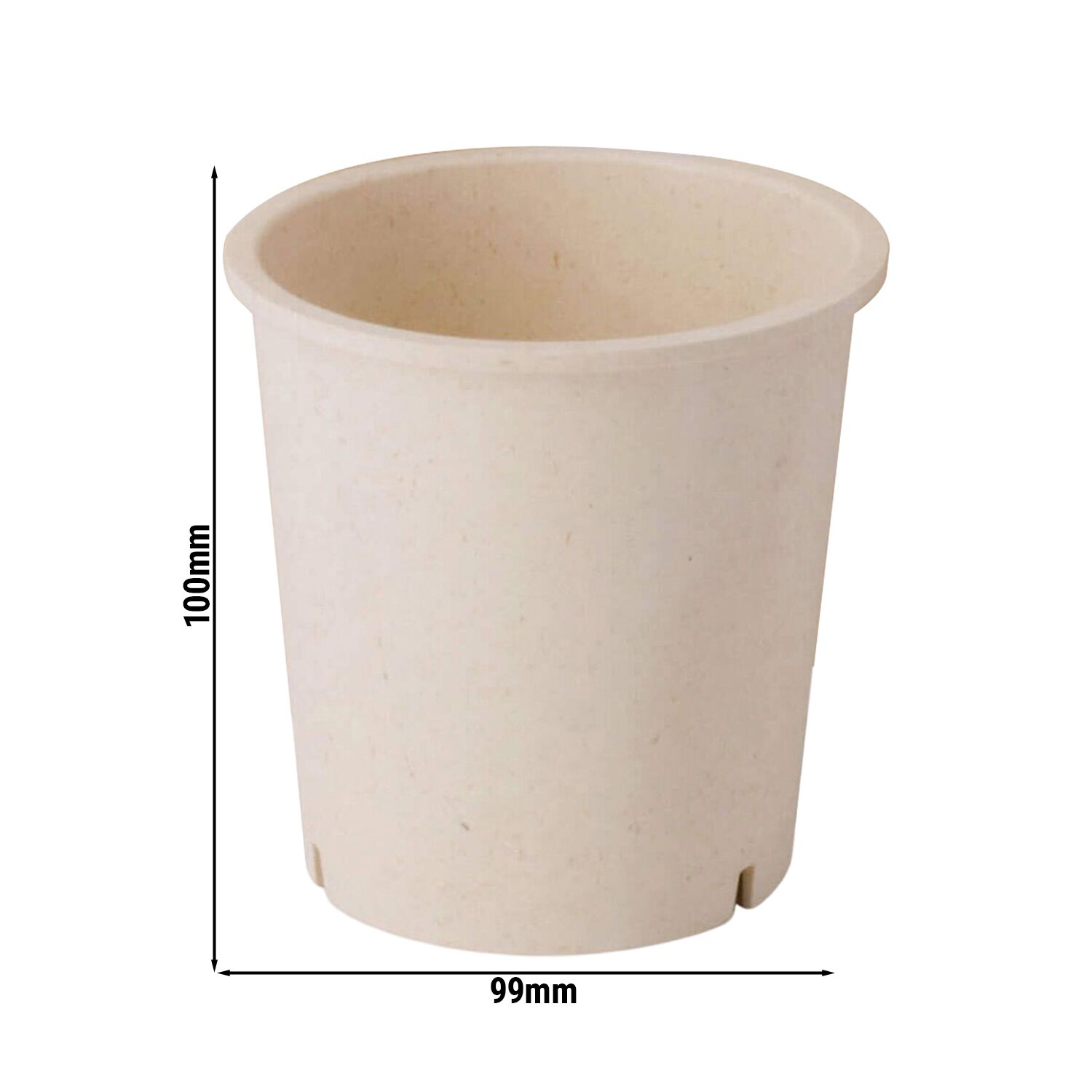 (60 pcs) Gobelet réutilisable givré - 400ml - Ø 95mm - Blanc crème