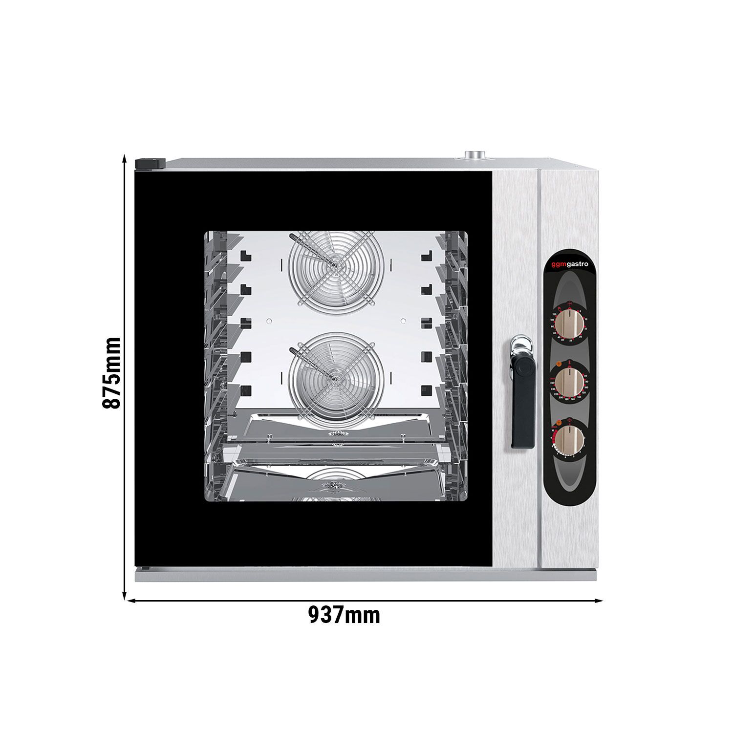 Bakery-Electric Commercial Combi Oven - Manual Controls - 6x EN 600x400 - incl. Mounting brackets