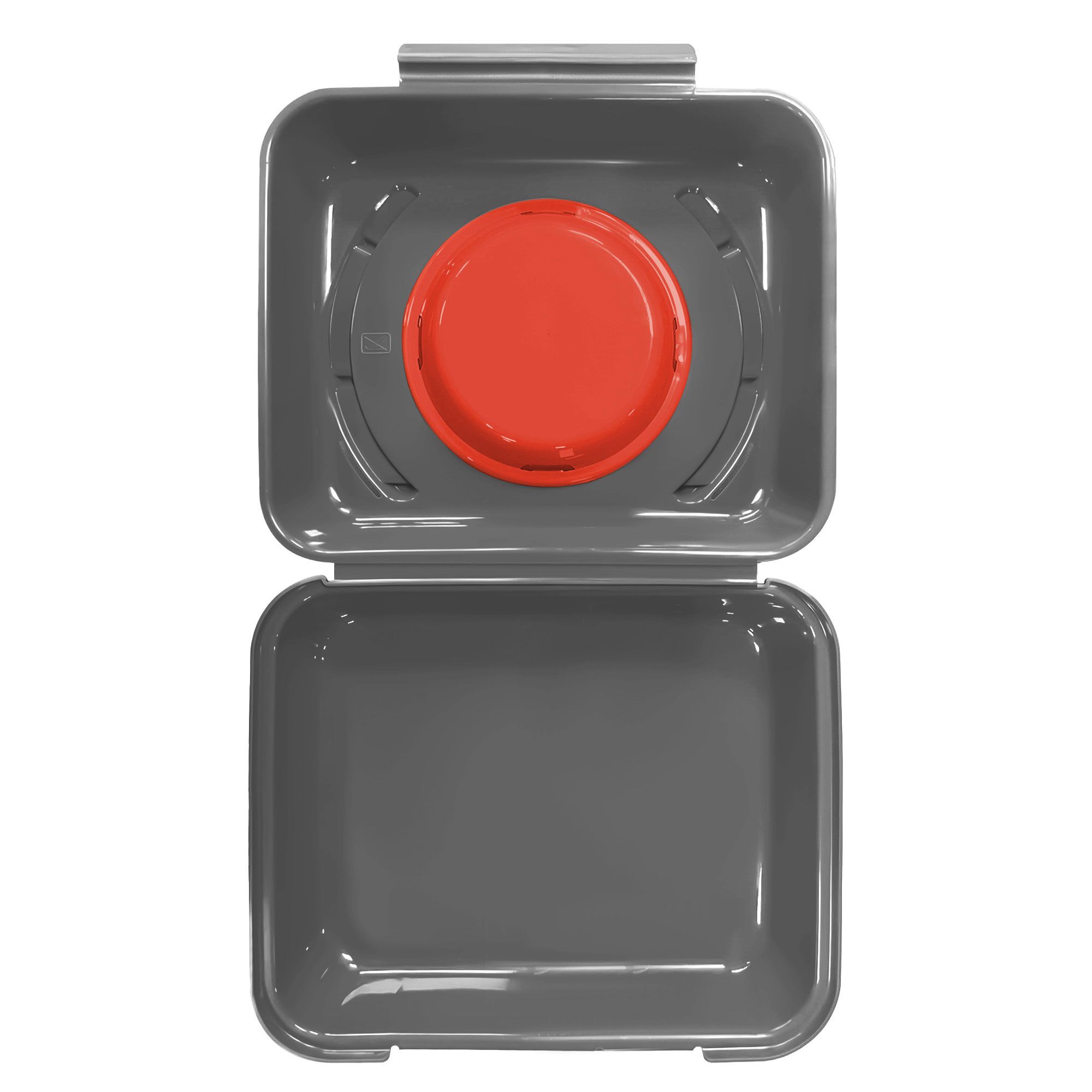(20 pièces) Boîtes menu – 600 ml – Non compartimentées – Anthracite/rouge