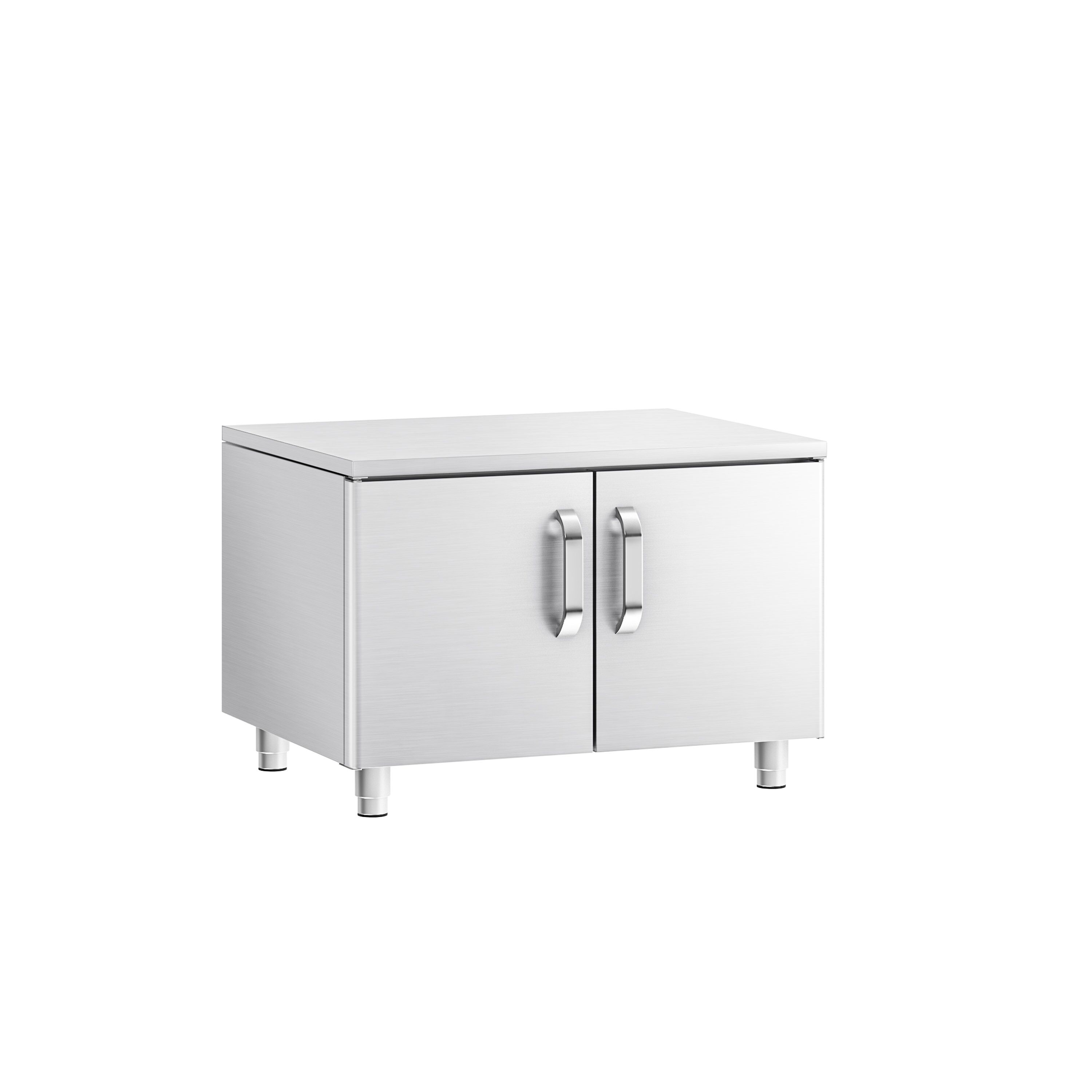 Meuble bas en acier inoxydable - 600mm - 2 portes