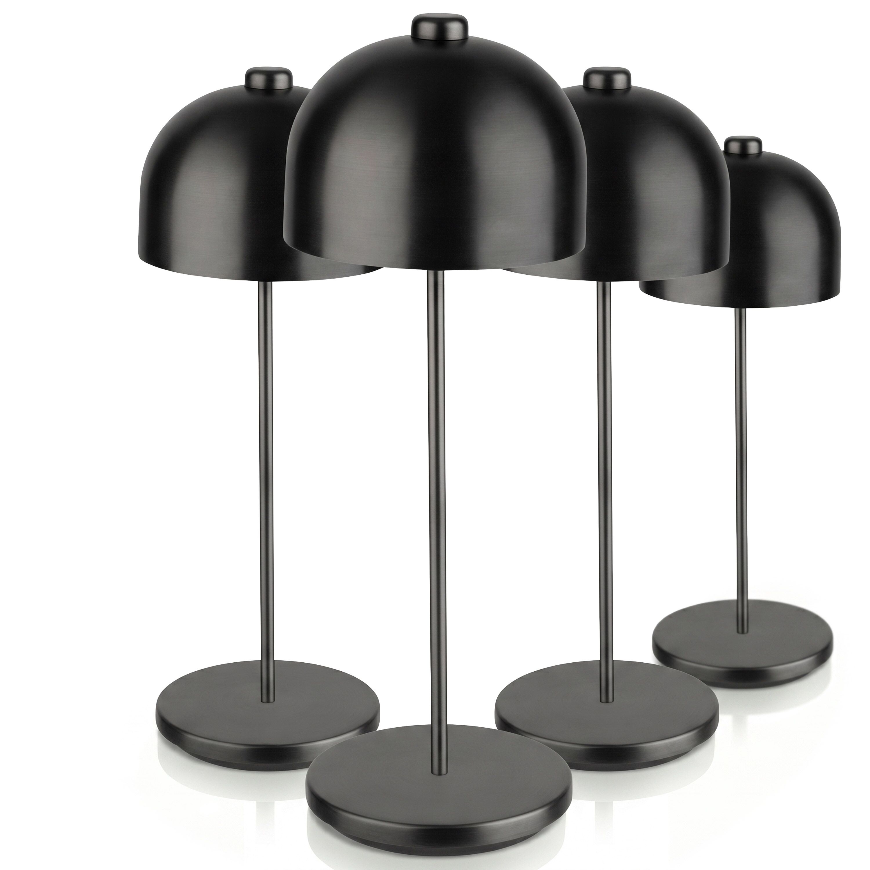 (4 pièces) Lampe de table – JOSEF – dimmable en 3 niveaux – Ø 110 mm – Noir
