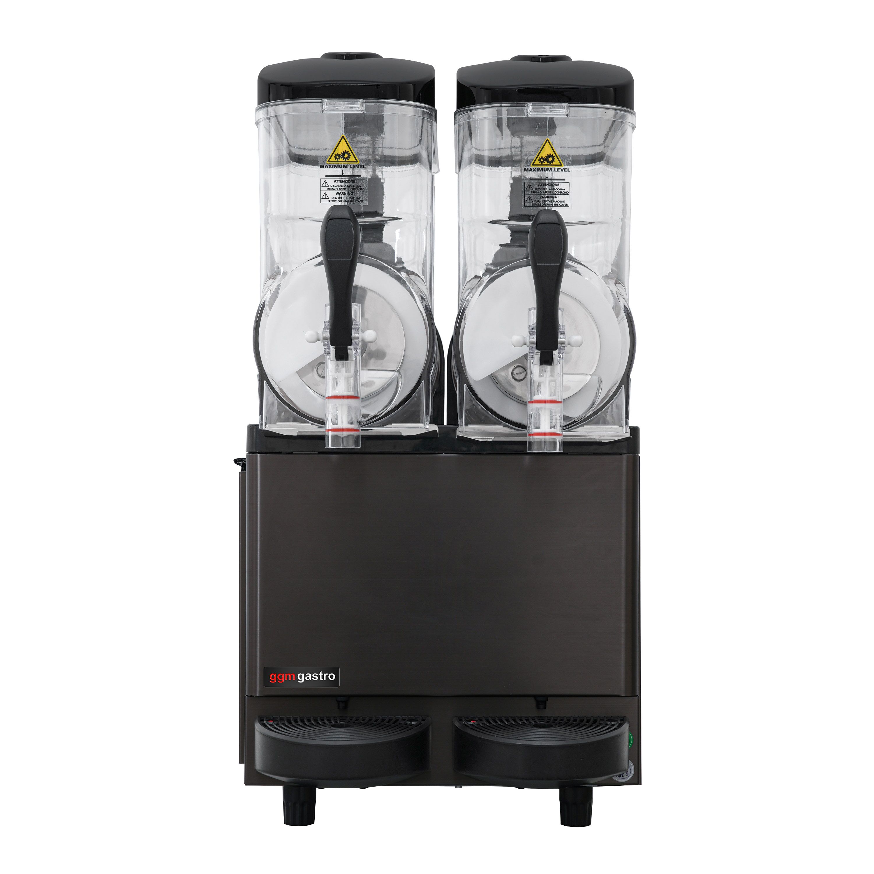 Machine à granita Professionnelle - 2x 12 litres - 710 Watt - Récipient en Tritan - Noir