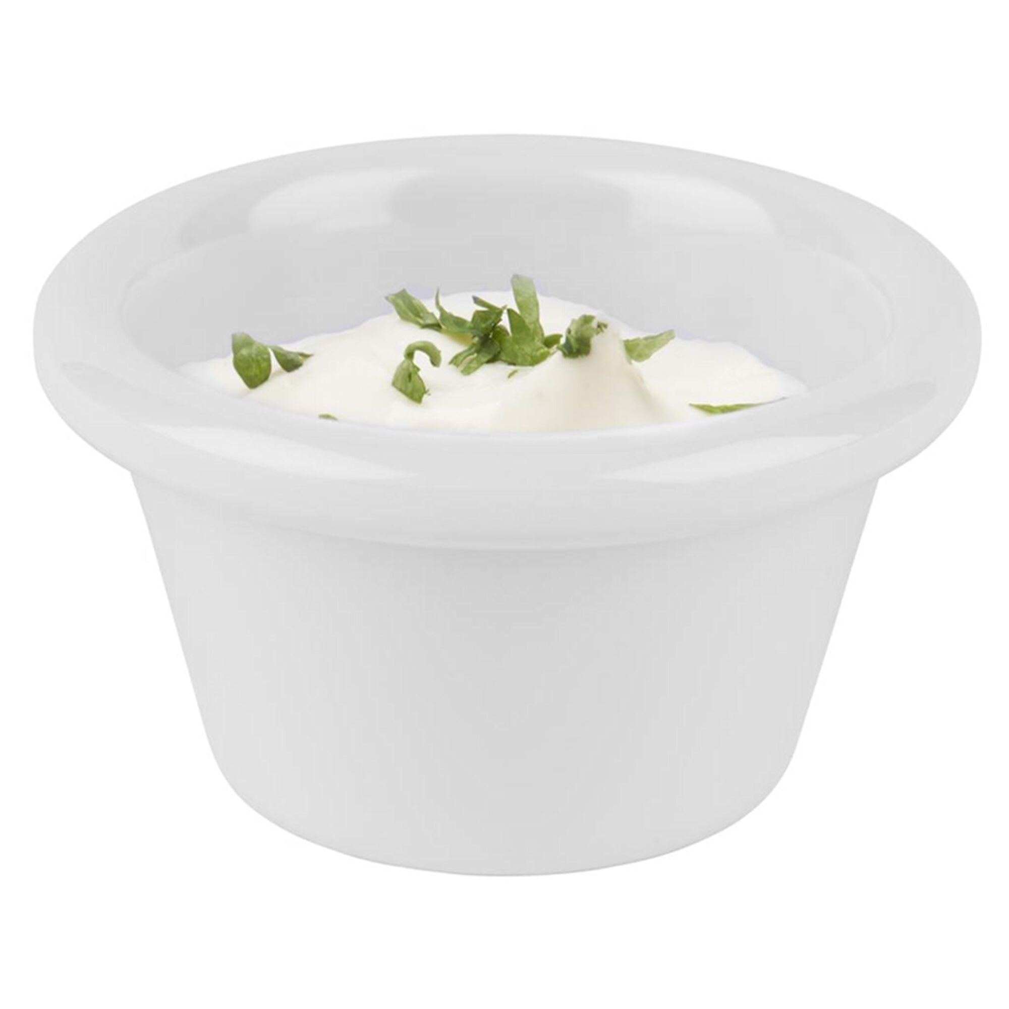 (24 sztuki) Miseczki do dipów – CASUAL – melamina – 80 ml – Ø 80 mm – białe