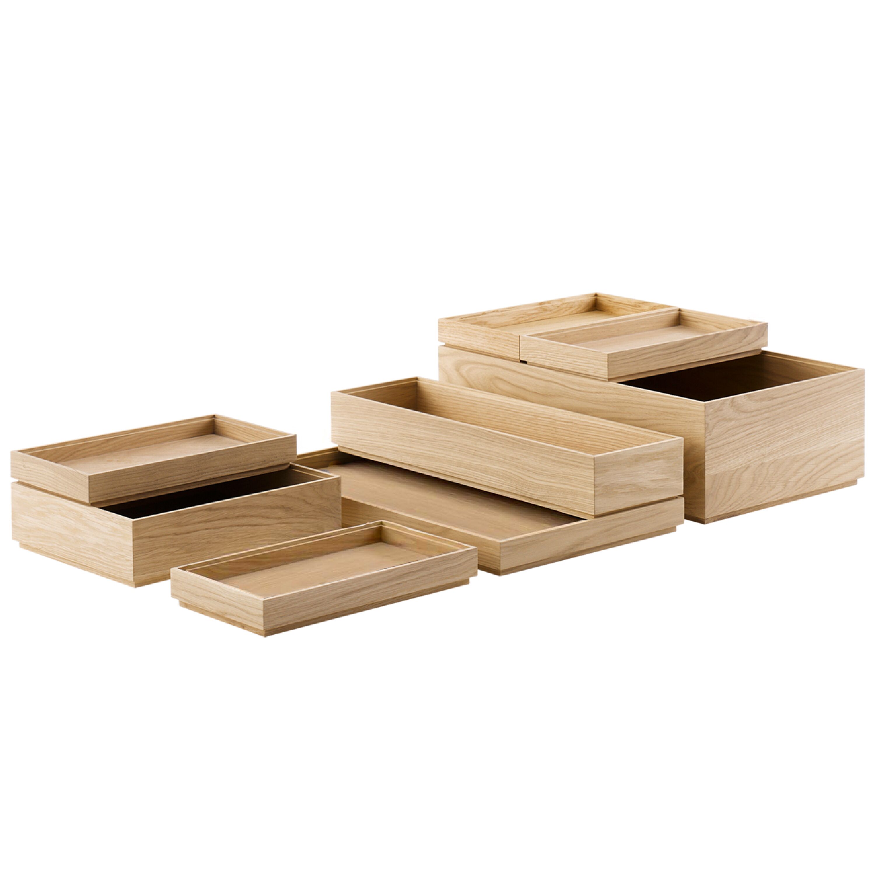 Caisse pour buffet - VALO - Bois d’acacia - Brun - Hauteur:165mm - compatible avec GN 1/1