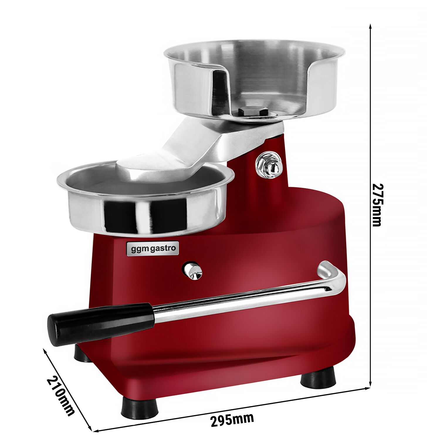 Machine à hamburgers manuelle - Ø 150 mm - Rouge